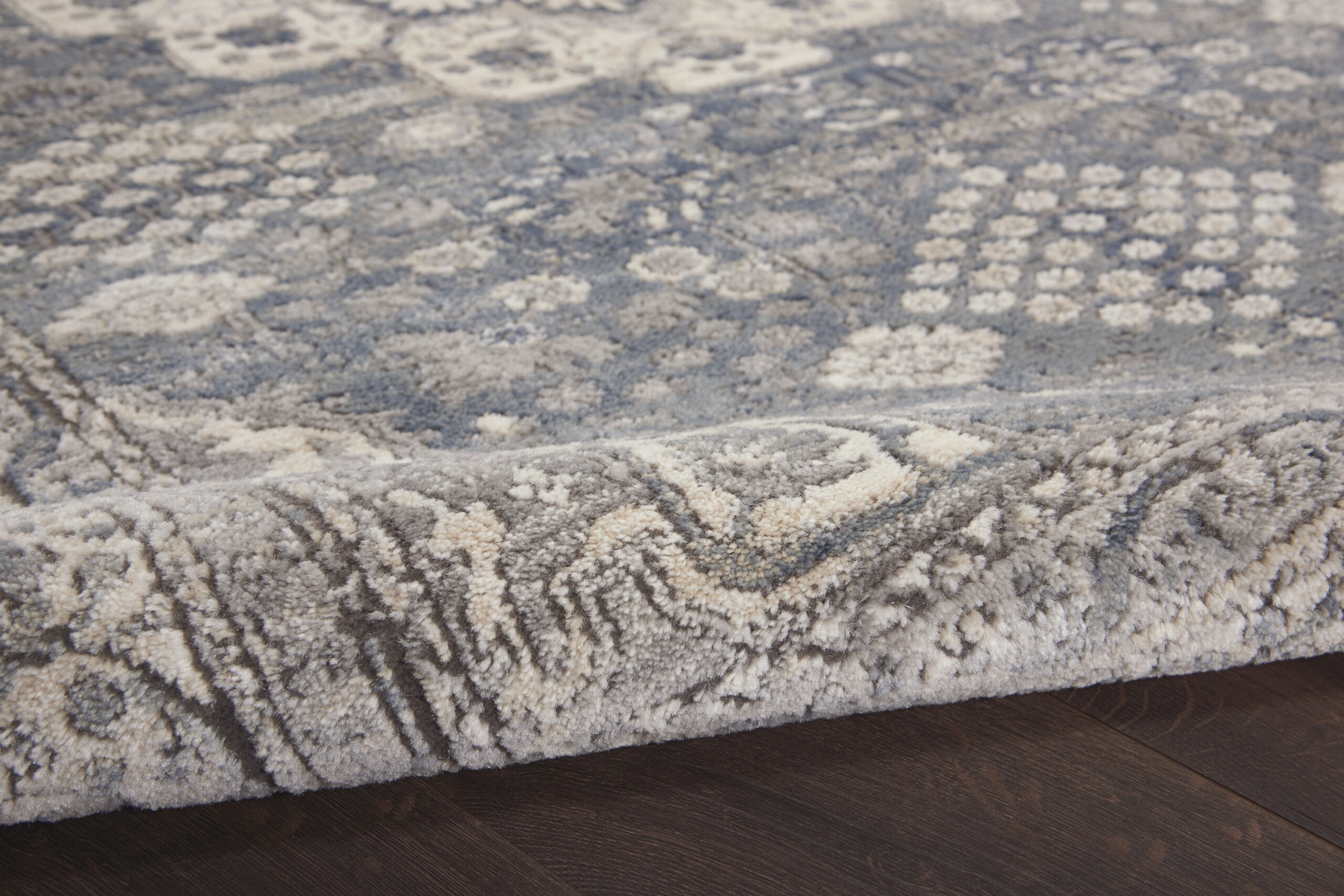 Nourison Quarry QUA07 Grey Ivory Area Rug - Image 3