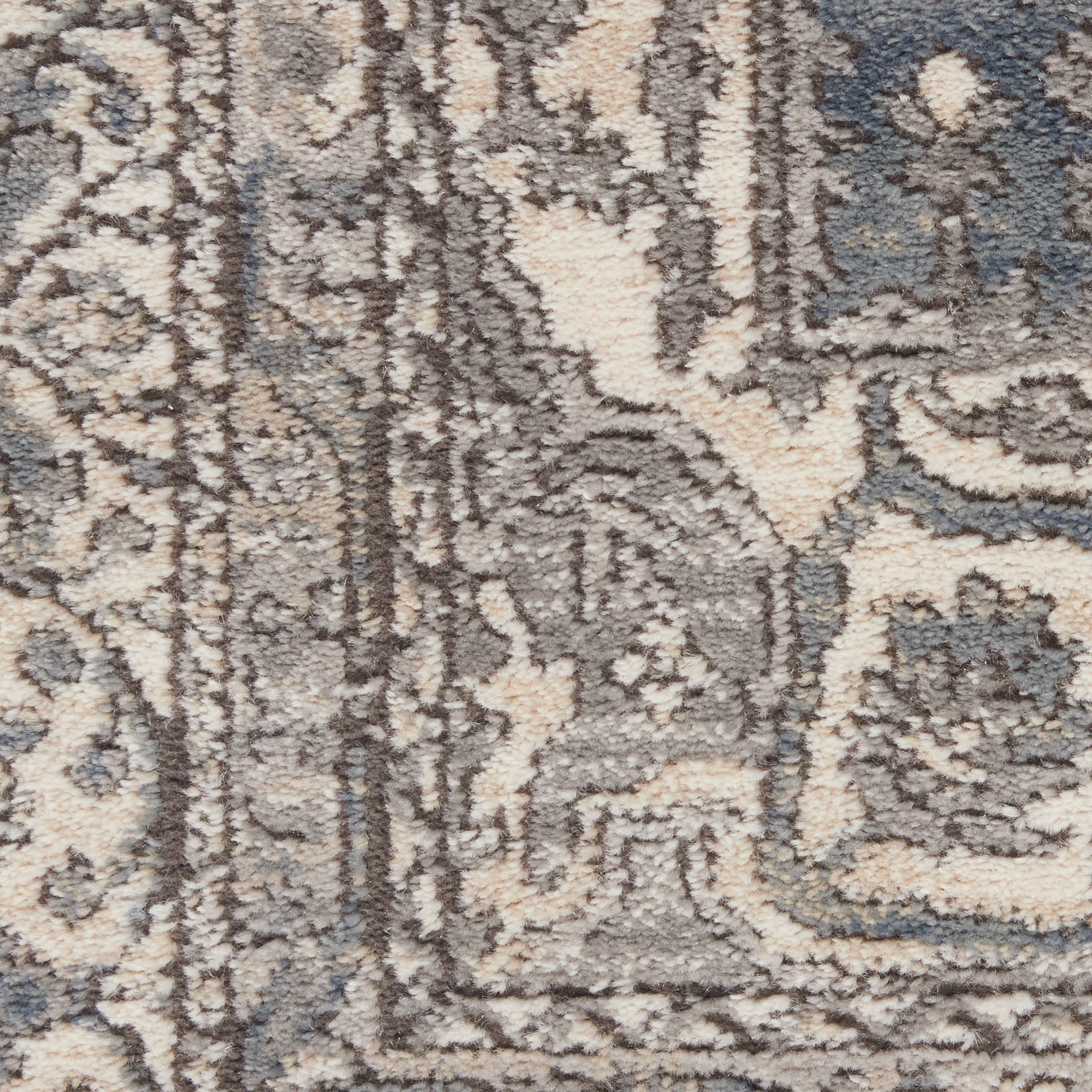 Nourison Quarry QUA07 Grey Ivory Area Rug - Image 4