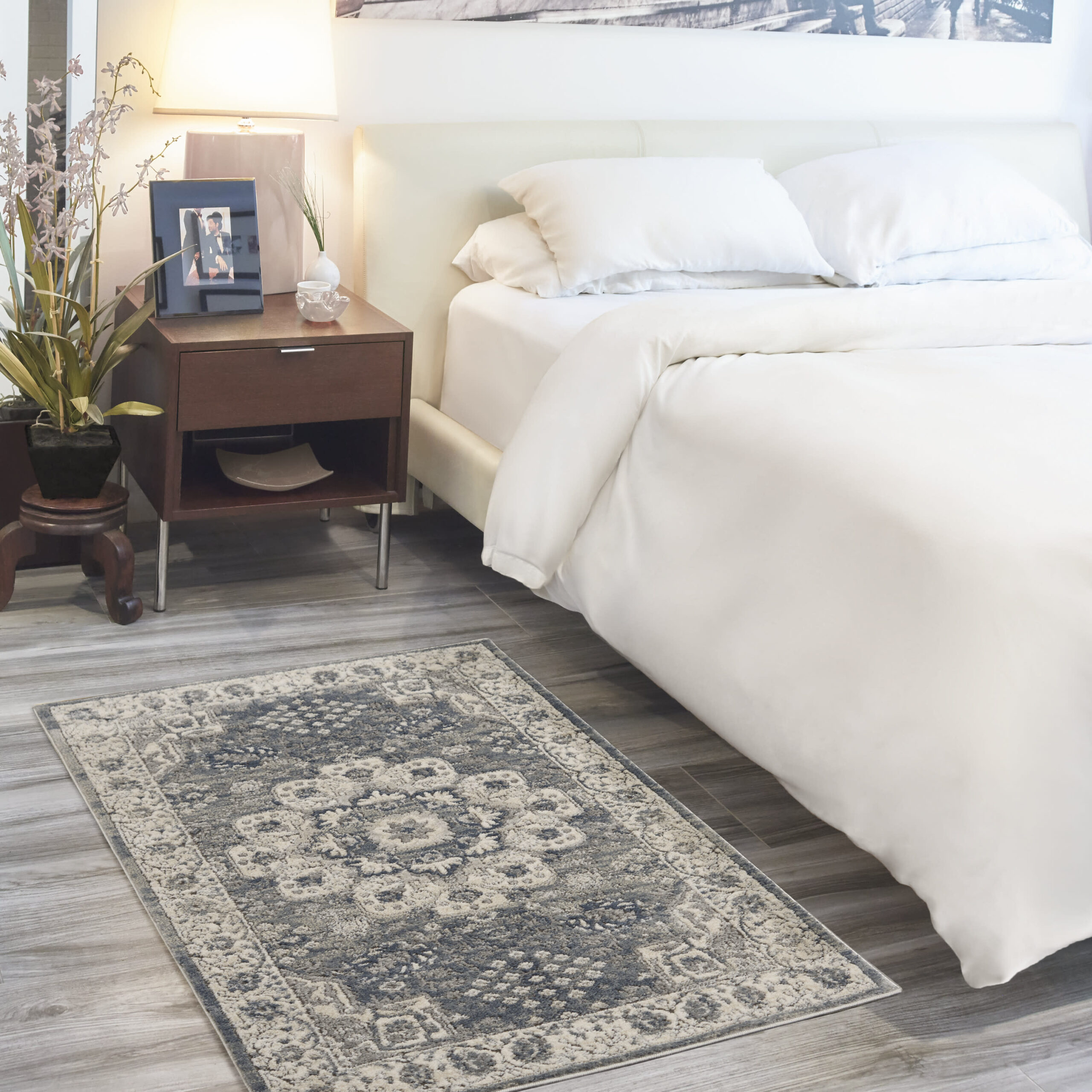 Nourison Quarry QUA07 Grey Ivory Area Rug - Image 5