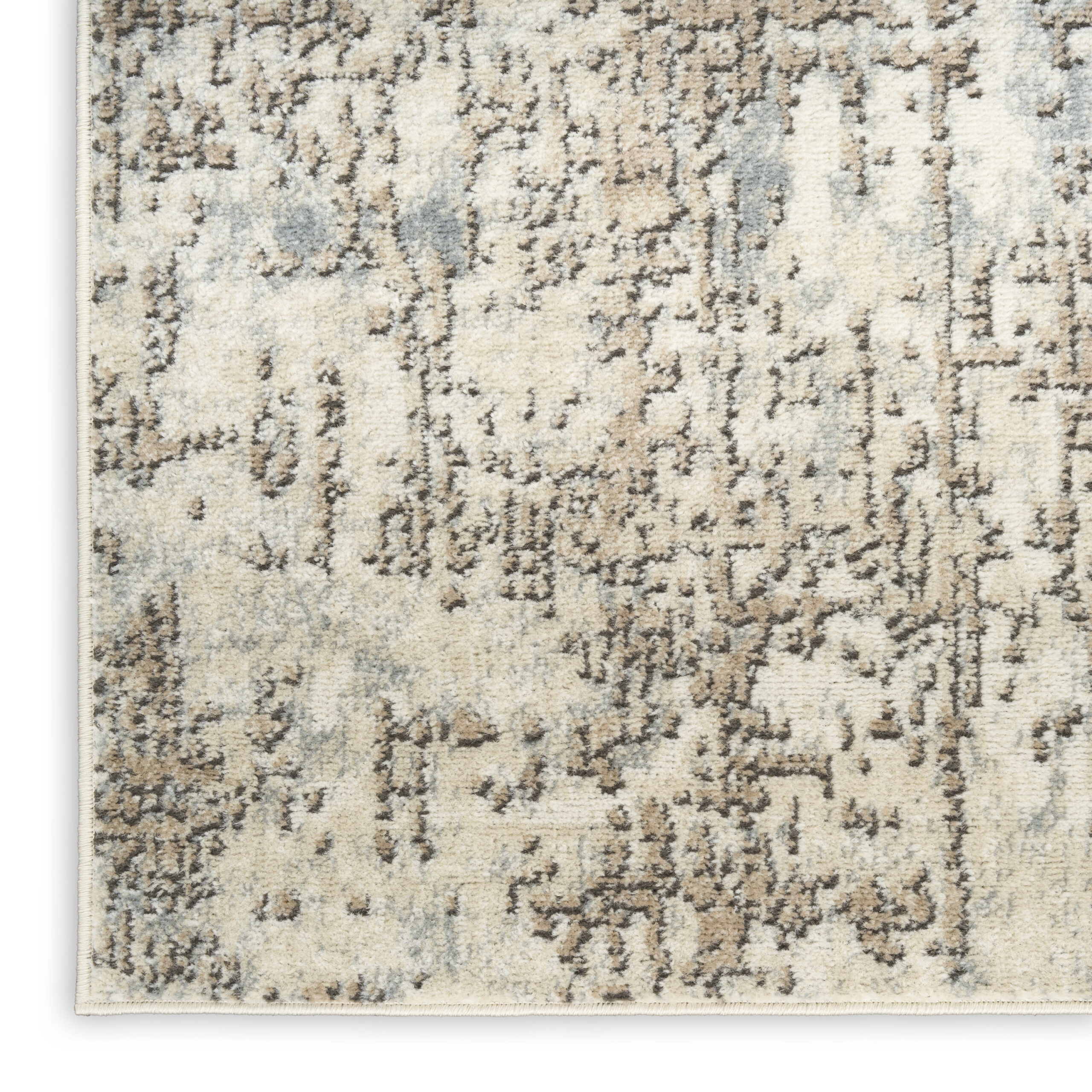Nourison Quarry QUA17 Ivory Beige Area Rug - Image 2
