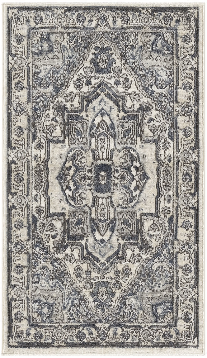 Nourison Quarry QUA18 Ivory Navy Area Rug