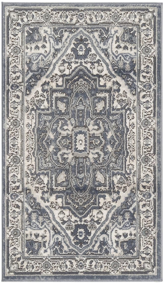 Nourison Quarry QUA18 Navy Ivory Area Rug
