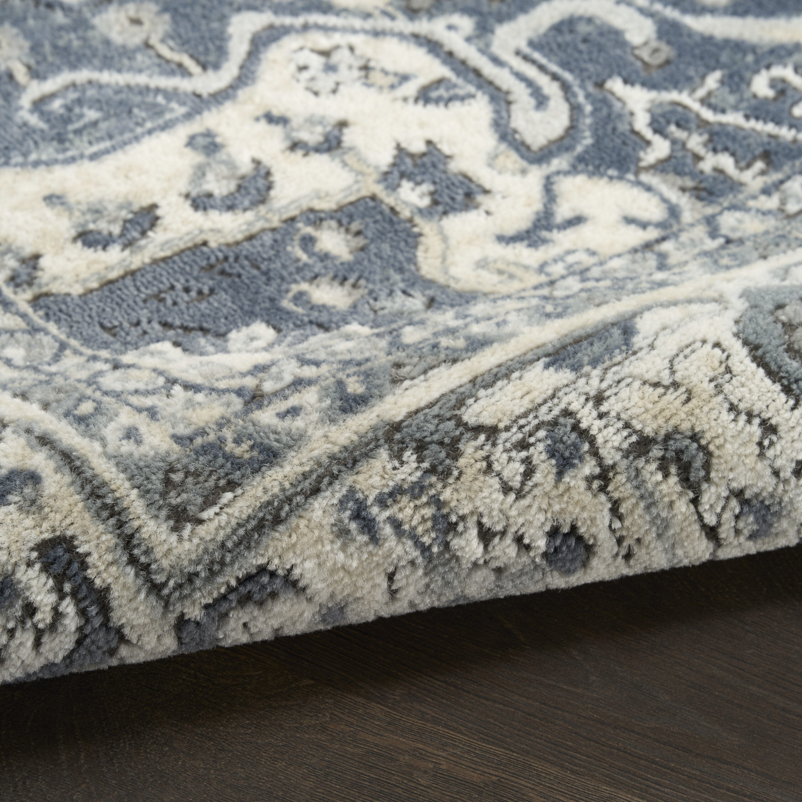 Nourison Quarry QUA18 Navy Ivory Area Rug - Image 3
