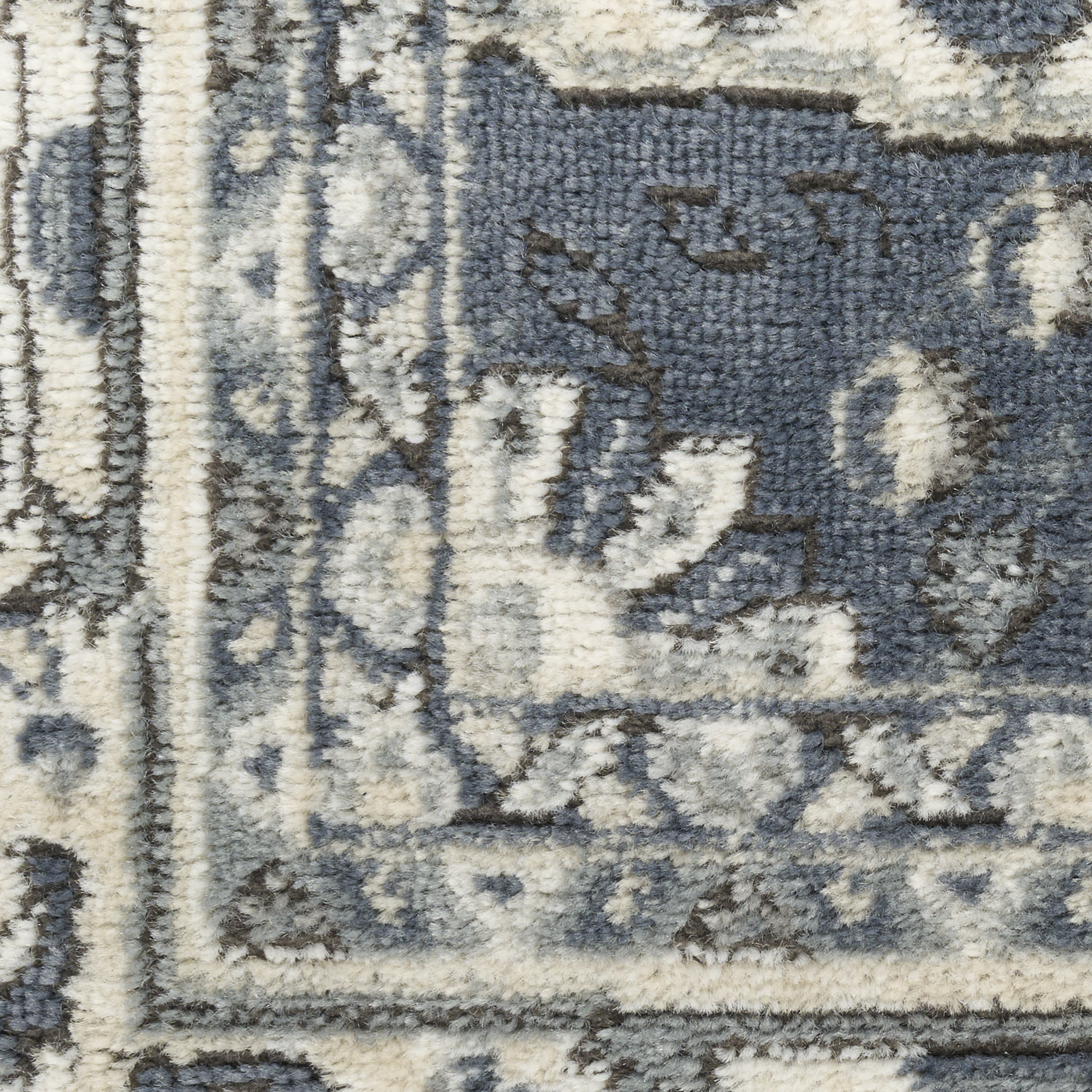 Nourison Quarry QUA18 Navy Ivory Area Rug - Image 4