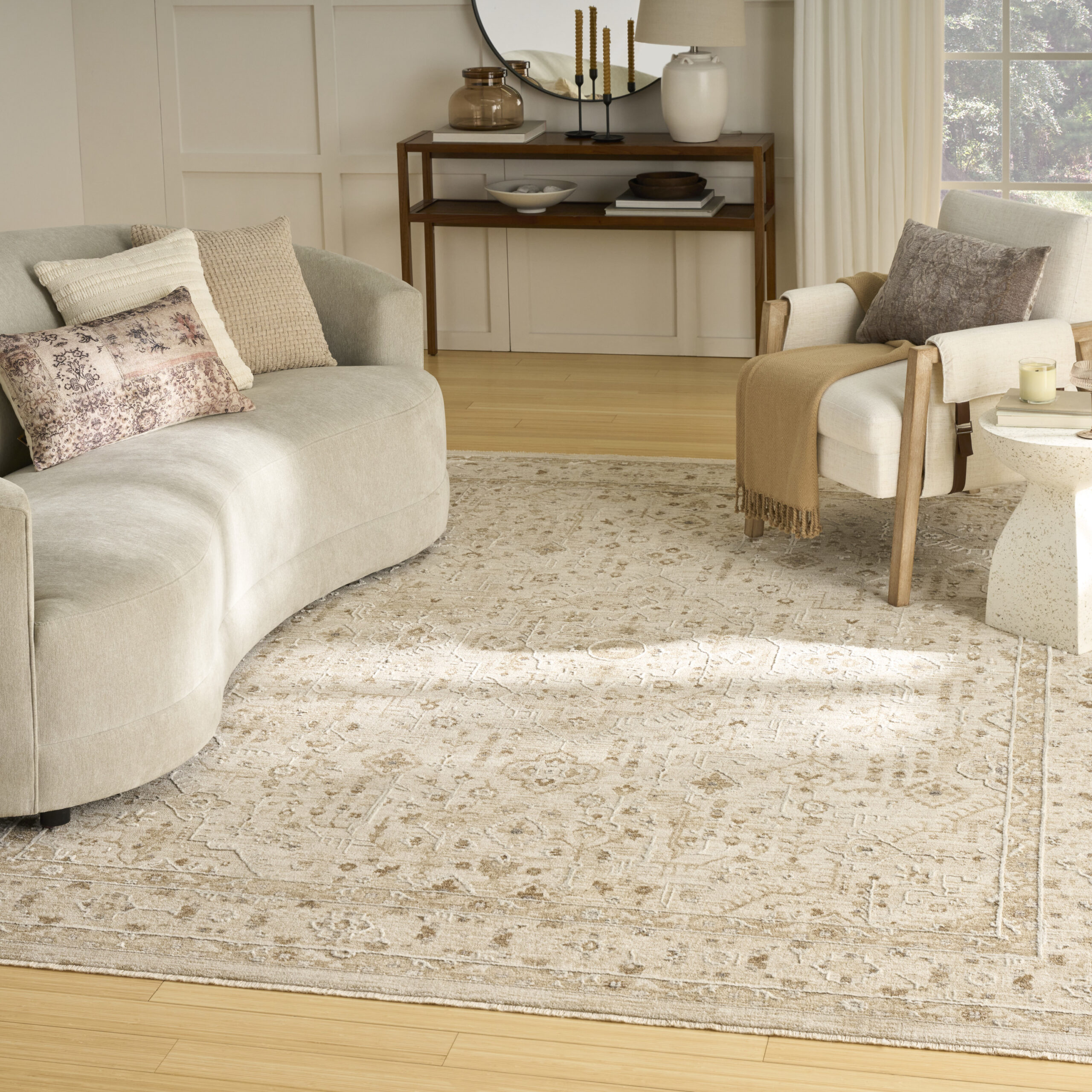 Nourison Retreat RET02 Beige Area Rug - Image 5