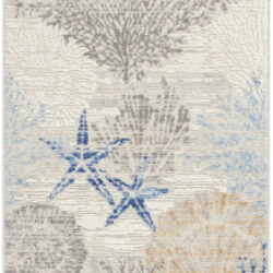 Nourison Seaside SDS04 Ivory Grey Blue Area Rug