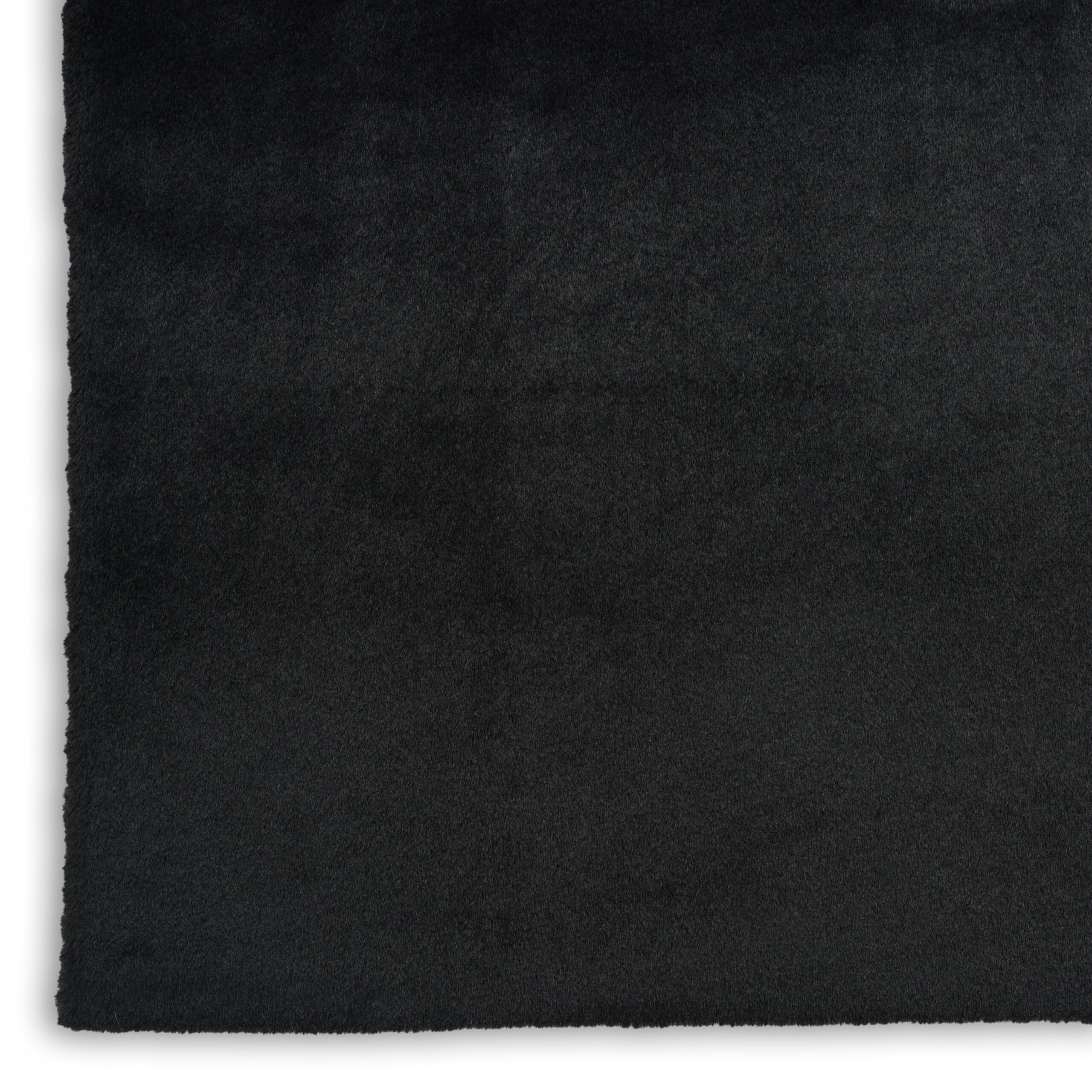 Nourison Soft Plush Rabbit Fur SFF01 Black Area Rug - Image 2