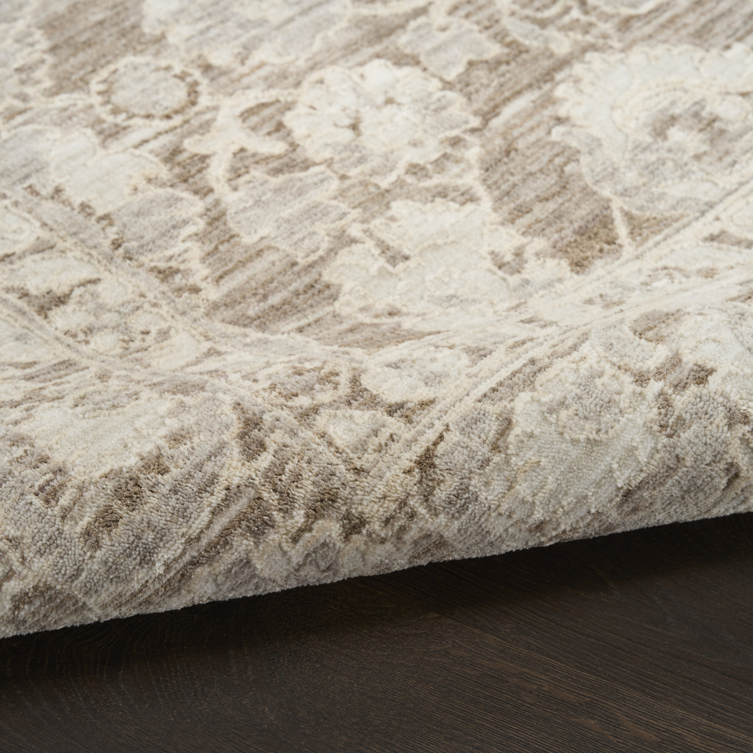 Nourison Shadows SHW03 Ivory Mocha Area Rug - Image 3