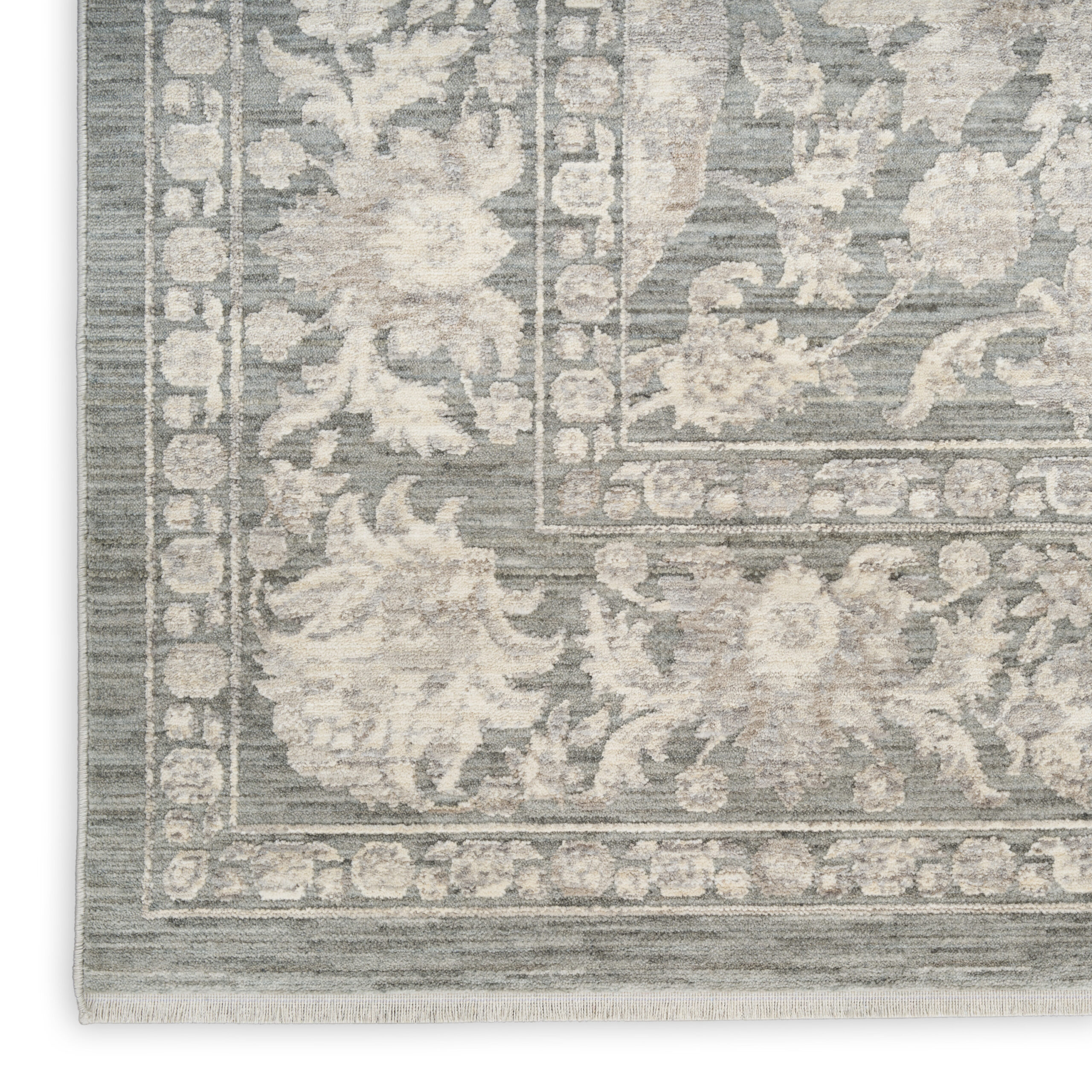 Nourison Shadows SHW08 Sage Ivory Area Rug - Image 2