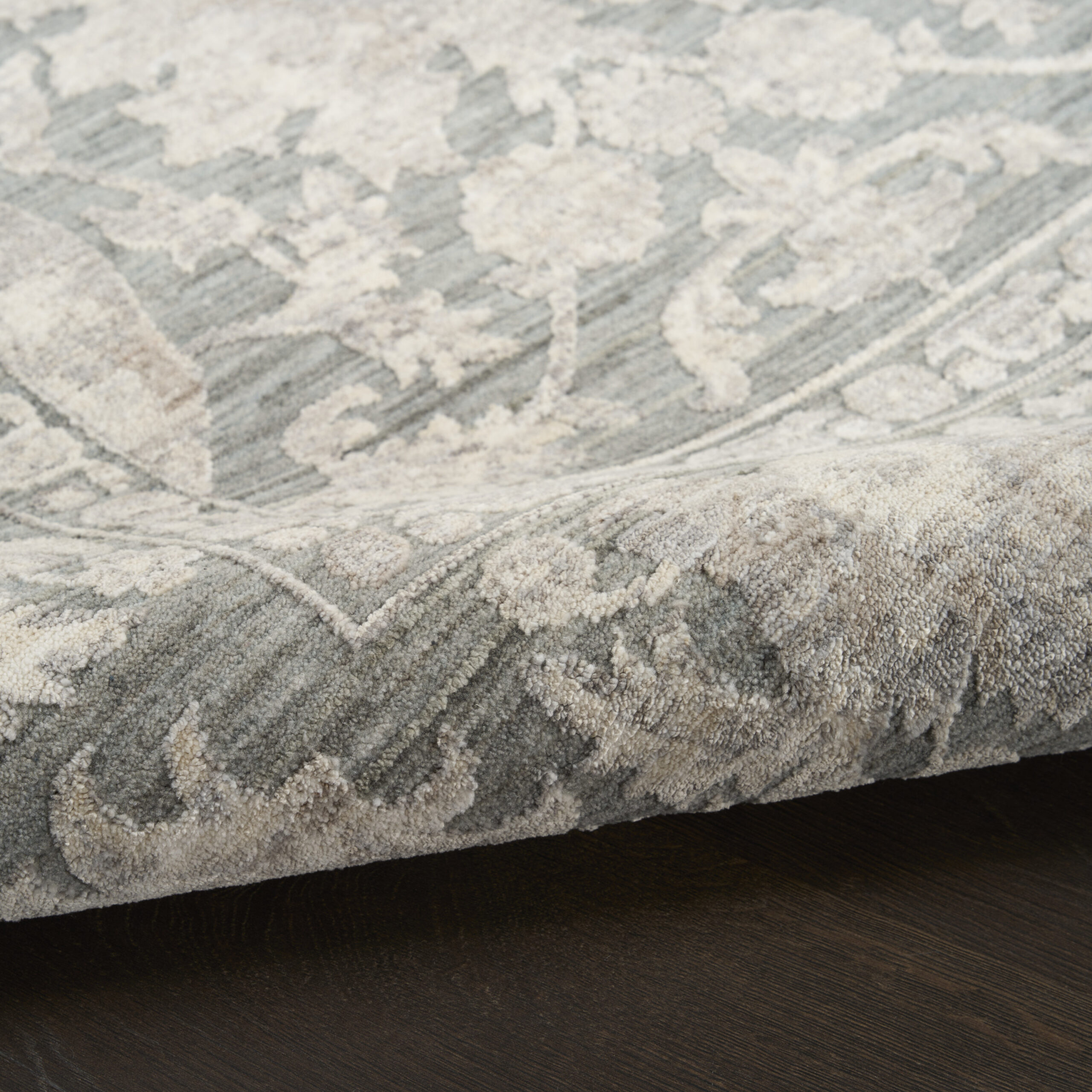 Nourison Shadows SHW08 Sage Ivory Area Rug - Image 3