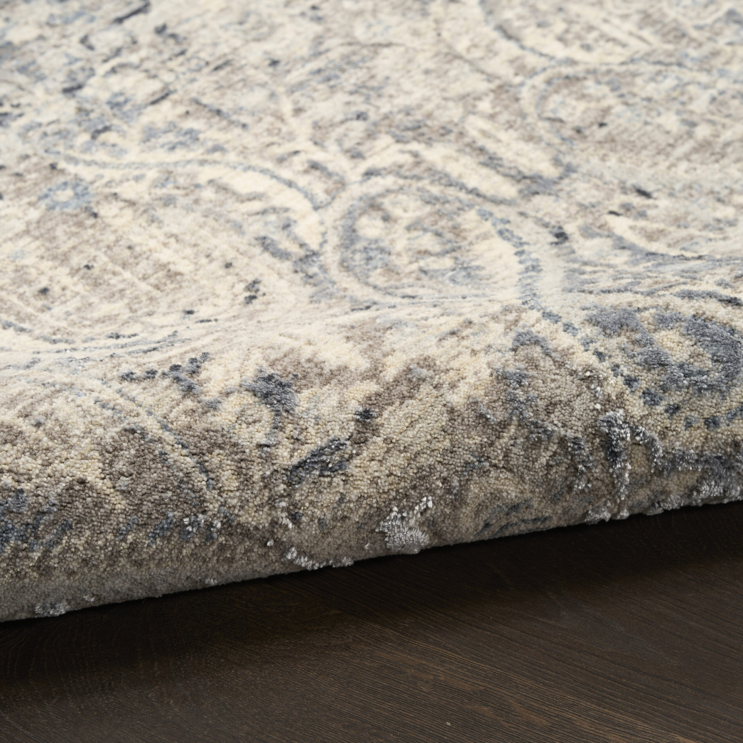 Nourison Sultana SLL03 Grey Blue Area Rug - Image 3