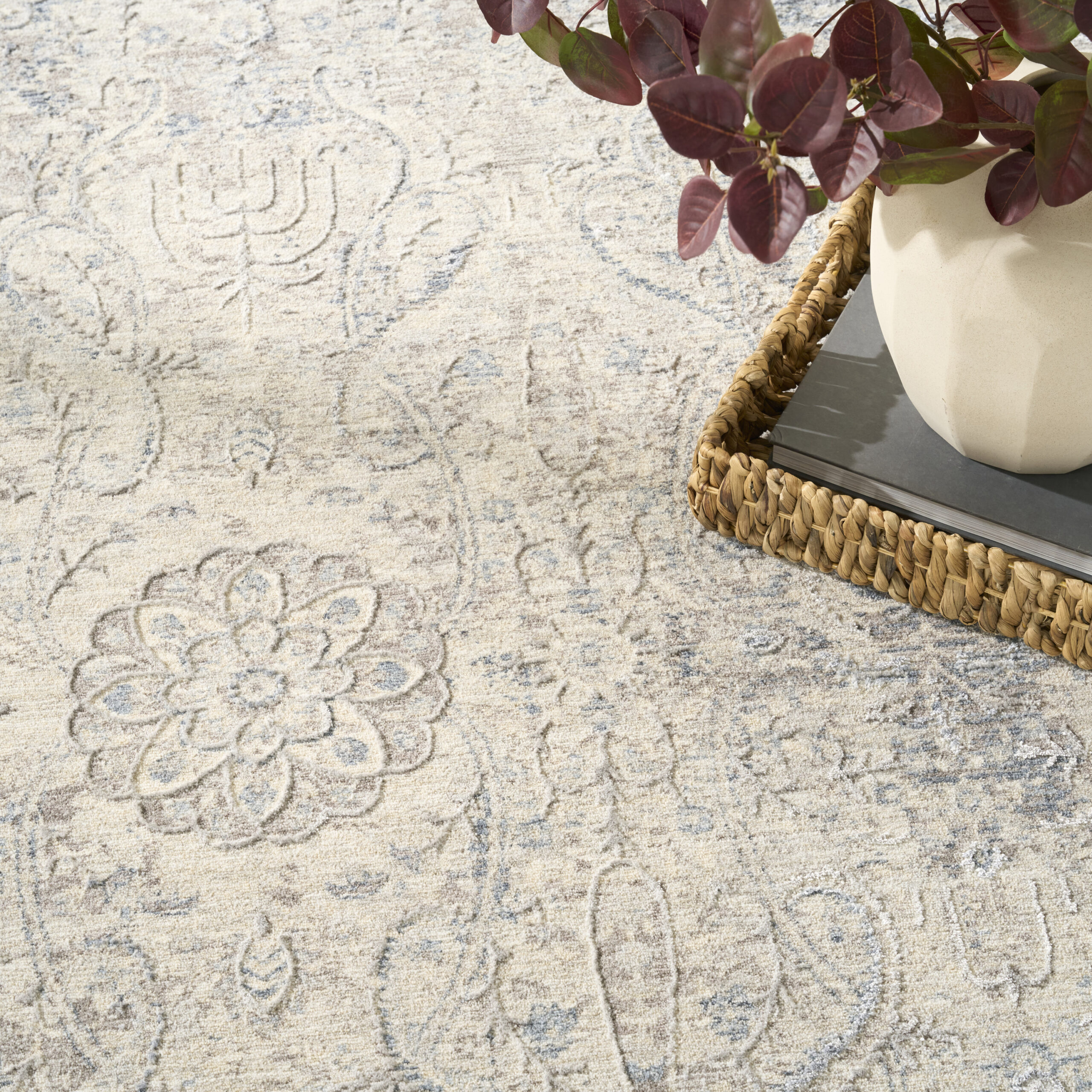 Nourison Sultana SLL03 Grey Blue Area Rug - Image 6