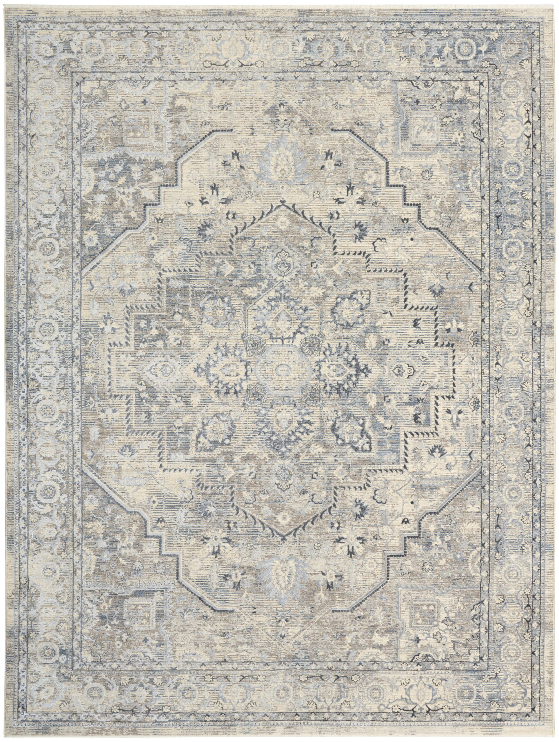 Nourison Sultana SLL06 Ivory Blue Area Rug