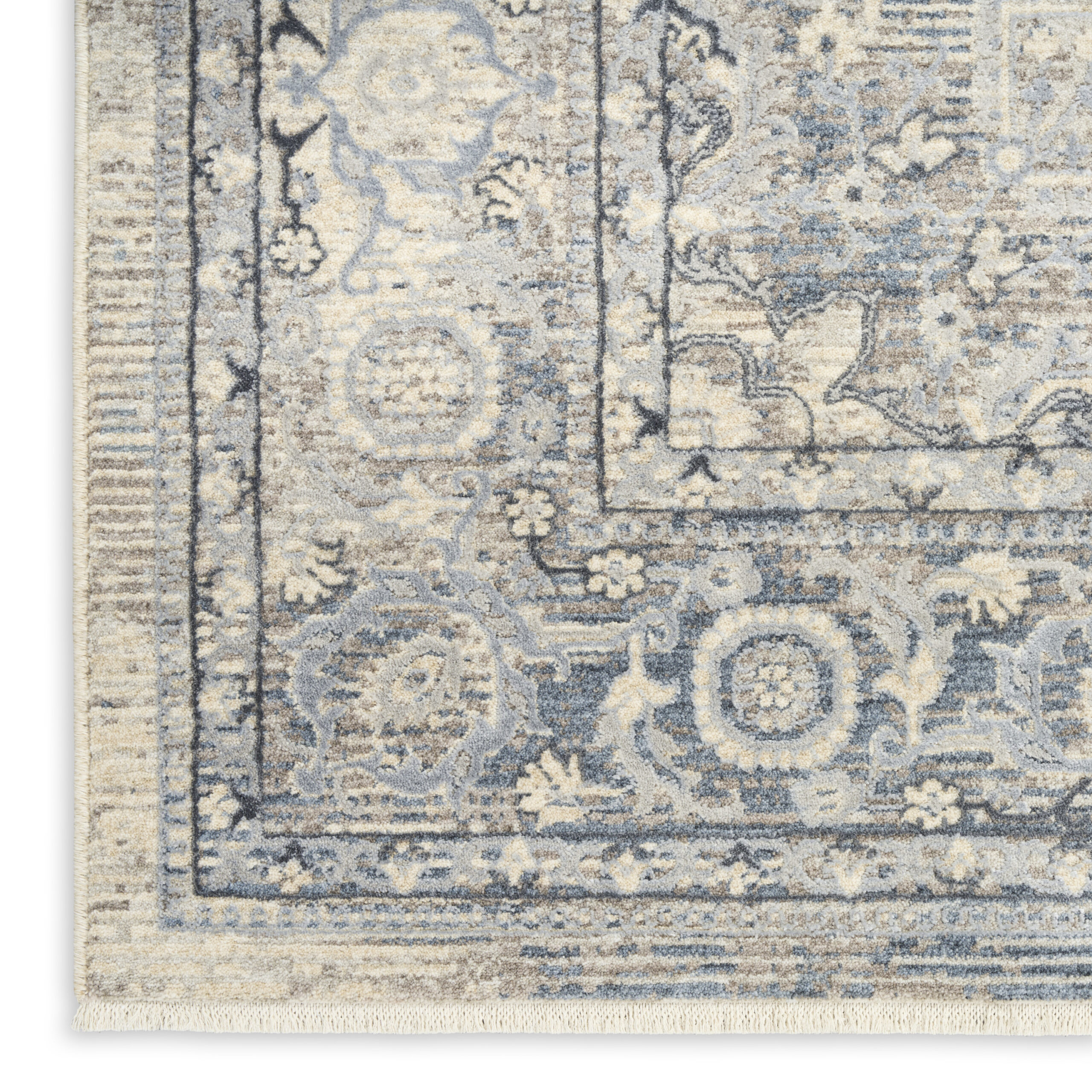 Nourison Sultana SLL06 Ivory Blue Area Rug - Image 2