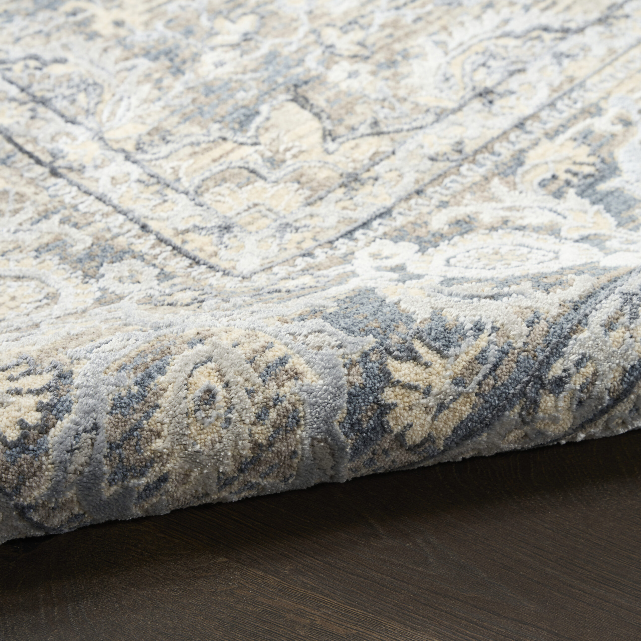 Nourison Sultana SLL06 Ivory Blue Area Rug - Image 3