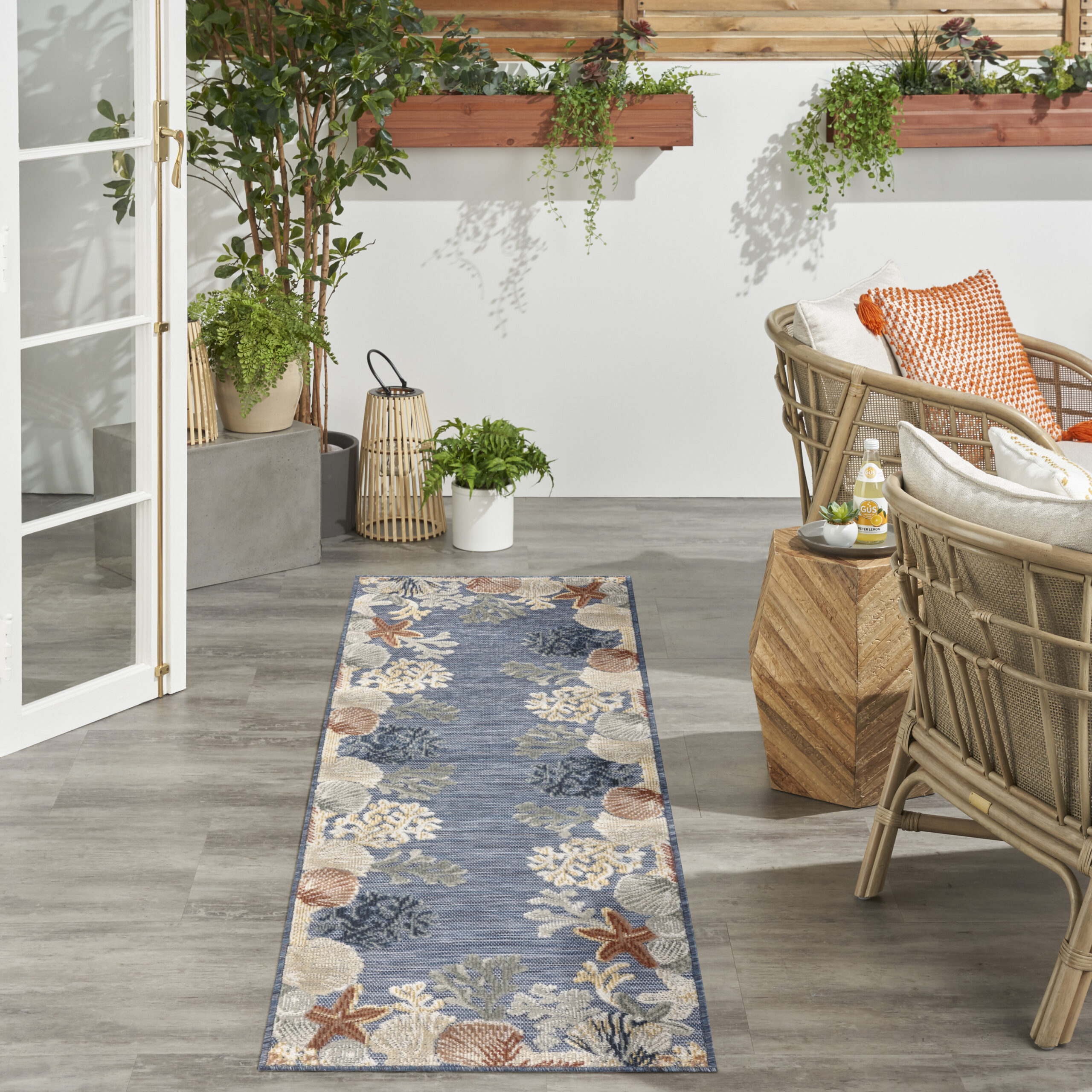 Nourison Suncoast SNC04 Denim Multicolor Area Rug - Image 5