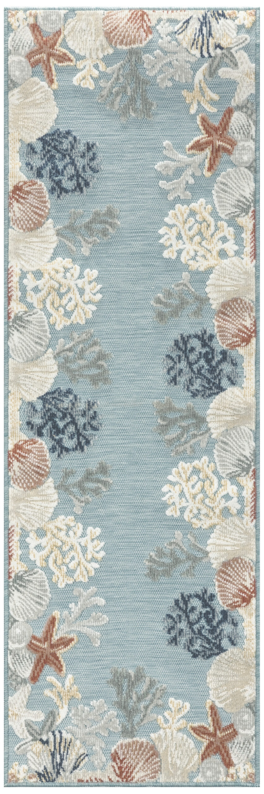 Nourison Suncoast SNC04 Teal Multicolor Area Rug