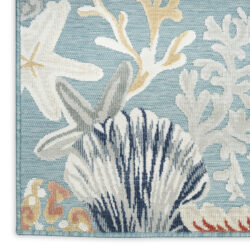 Alternative view of Nourison Suncoast SNC04 Teal Multicolor Area Rug