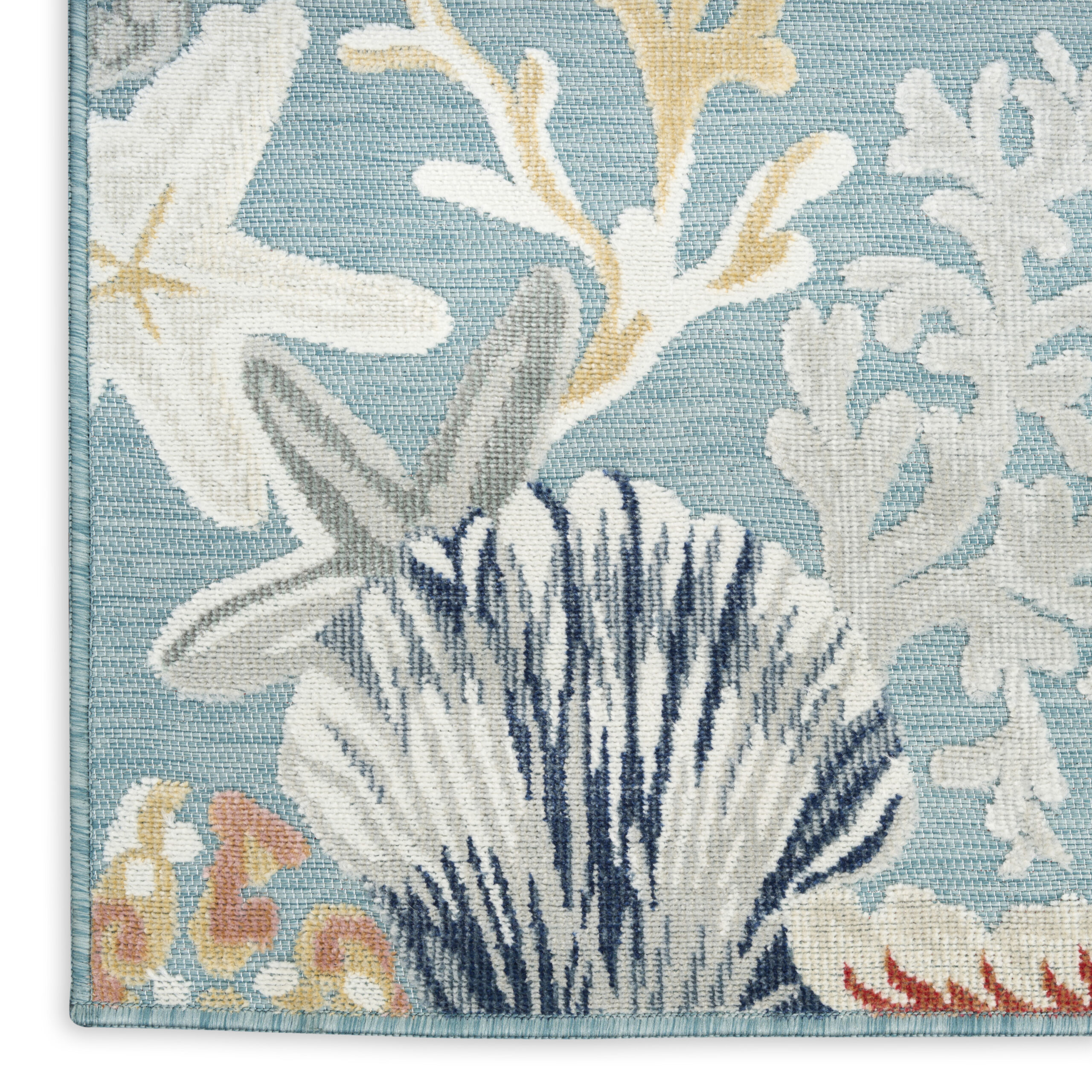 Nourison Suncoast SNC04 Teal Multicolor Area Rug - Image 2