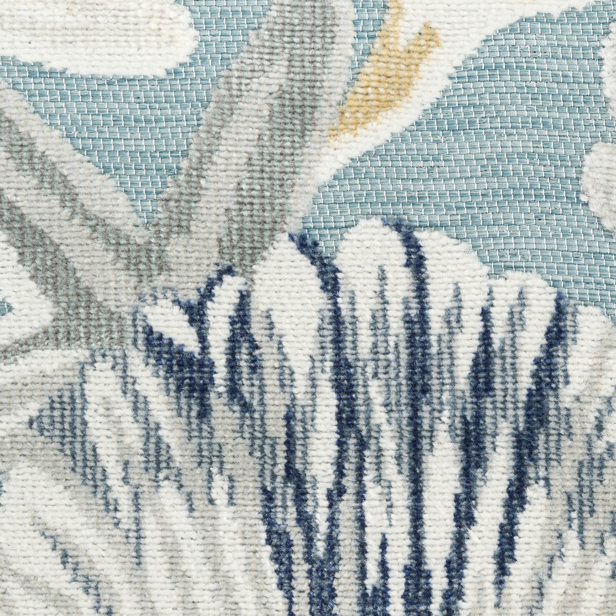 Nourison Suncoast SNC04 Teal Multicolor Area Rug - Image 4