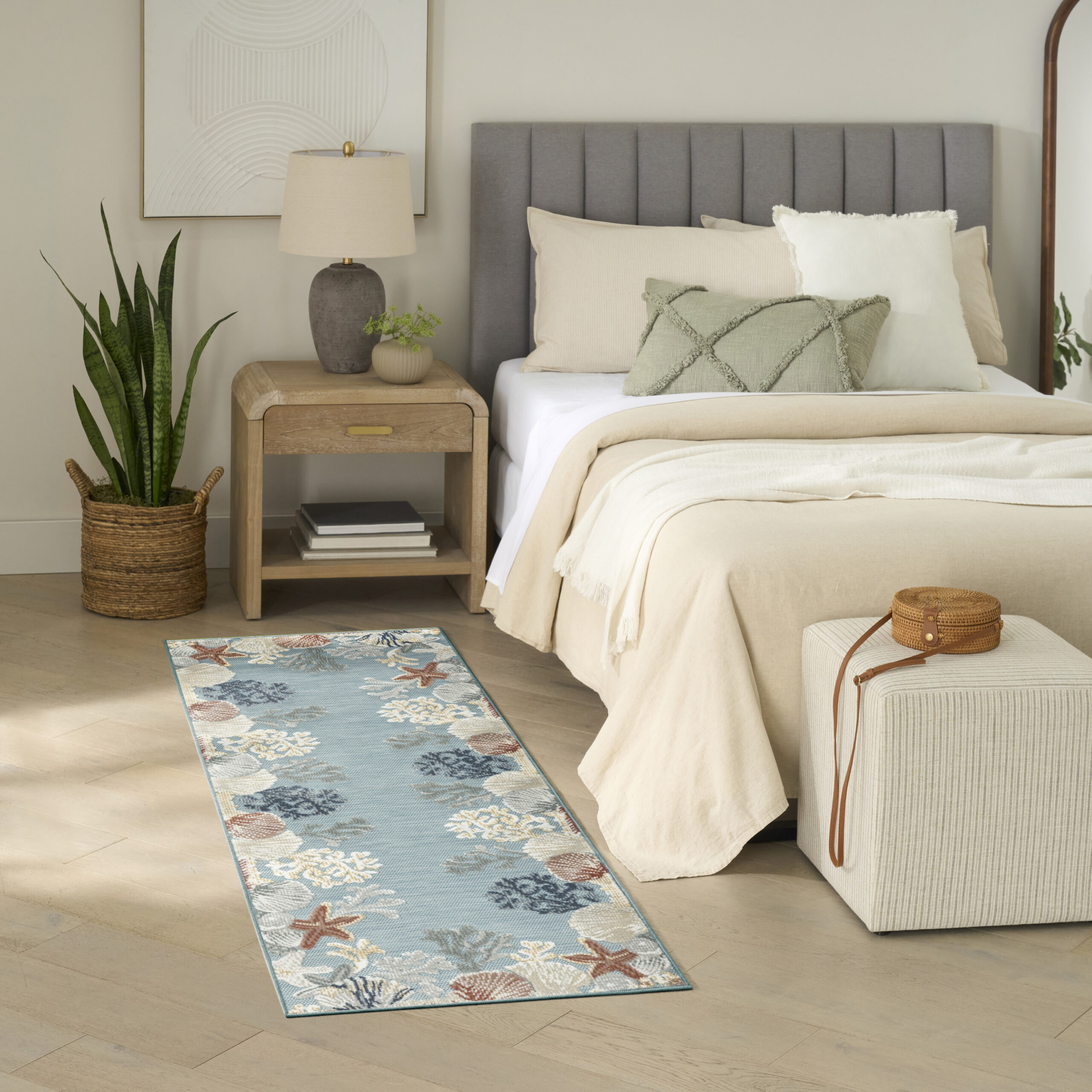 Nourison Suncoast SNC04 Teal Multicolor Area Rug - Image 6