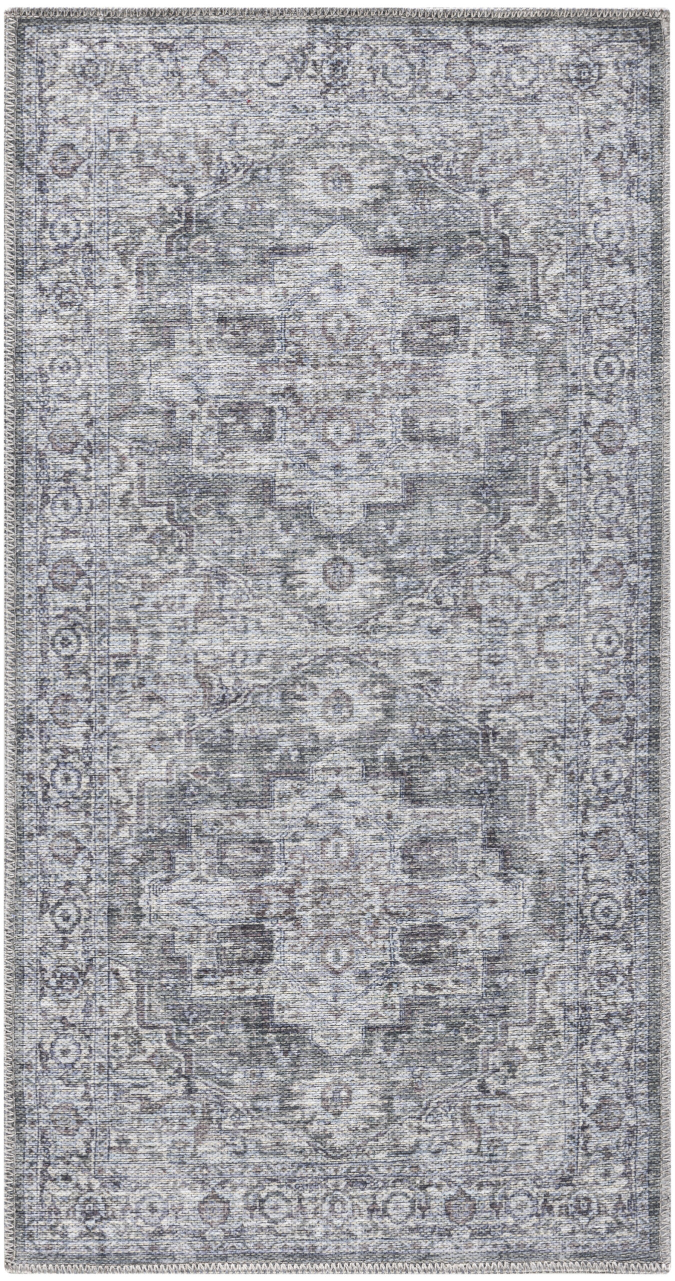 Nourison New Concept Washables SR101 Ivory Grey Area Rug