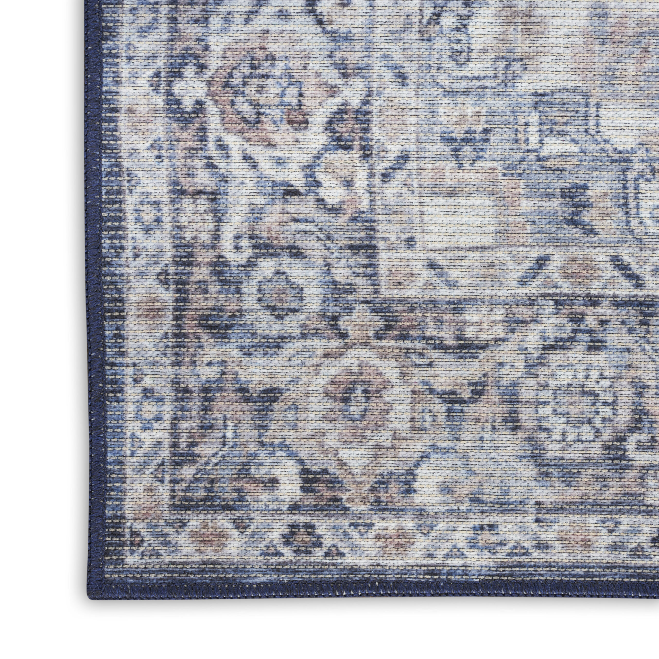 Nourison New Concept Washables SR101 Ivory Navy Area Rug - Image 2