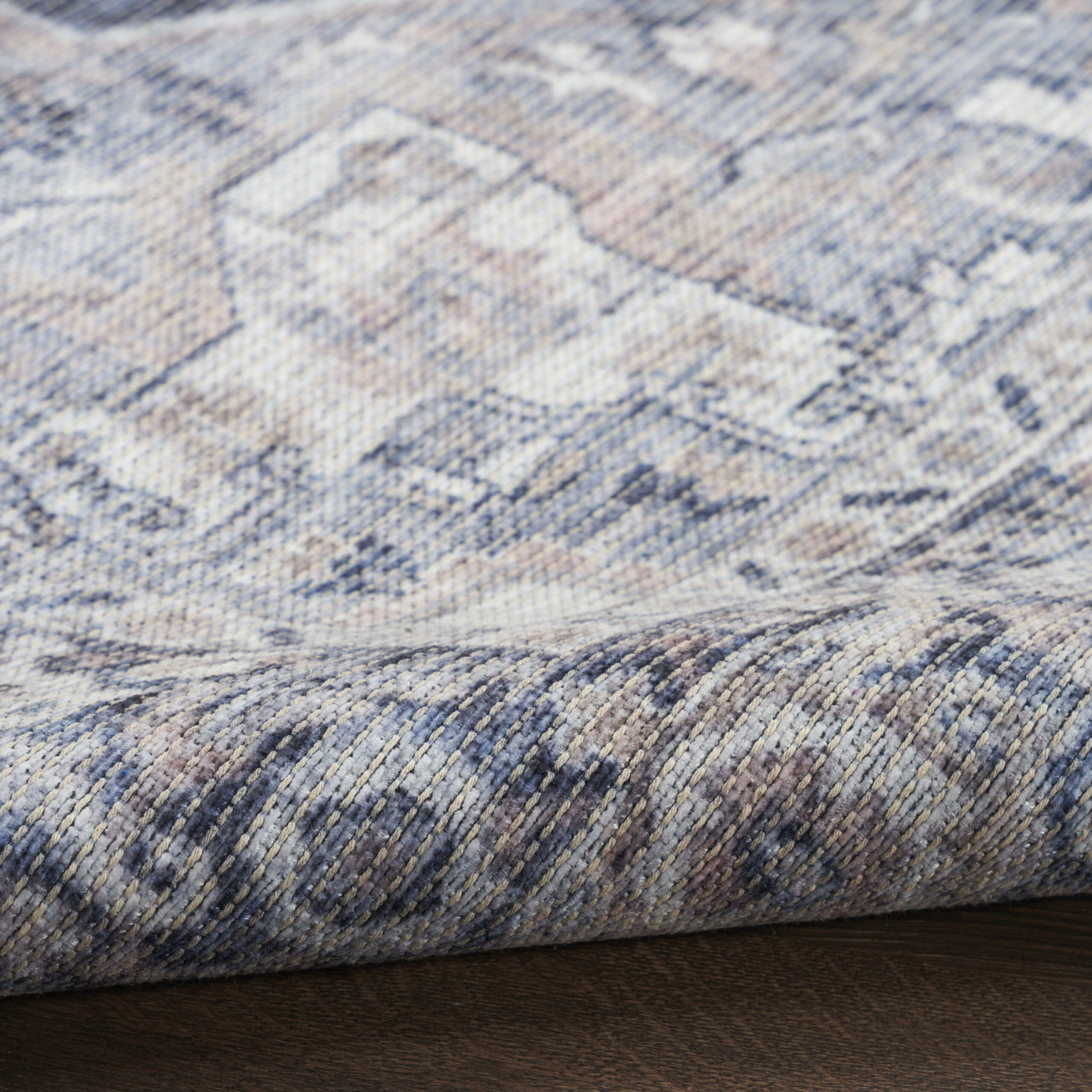 Nourison New Concept Washables SR101 Ivory Navy Area Rug - Image 3