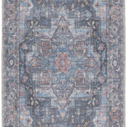Nourison New Concept Washables SR101 Light Blue Multicolr Area Rug