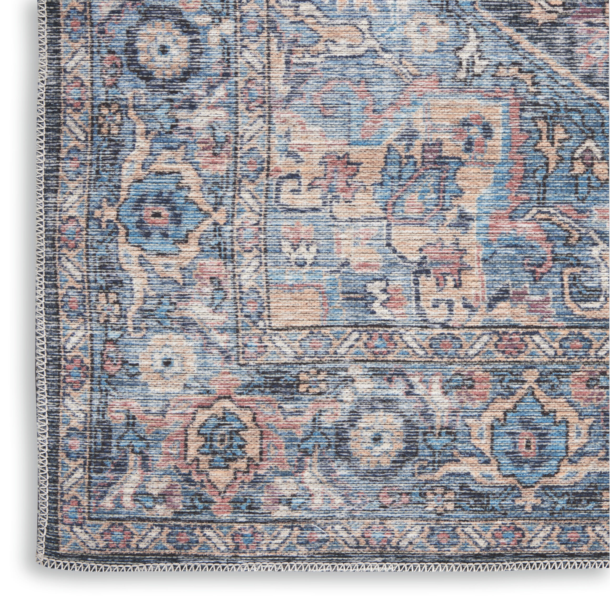 Nourison New Concept Washables SR101 Light Blue Multicolr Area Rug - Image 2