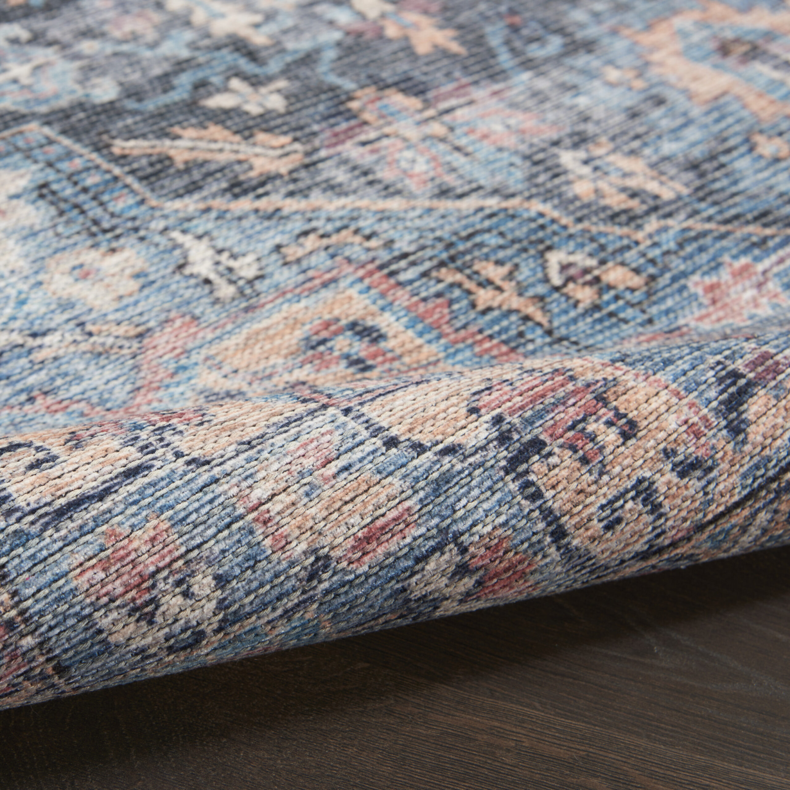 Nourison New Concept Washables SR101 Light Blue Multicolr Area Rug - Image 3