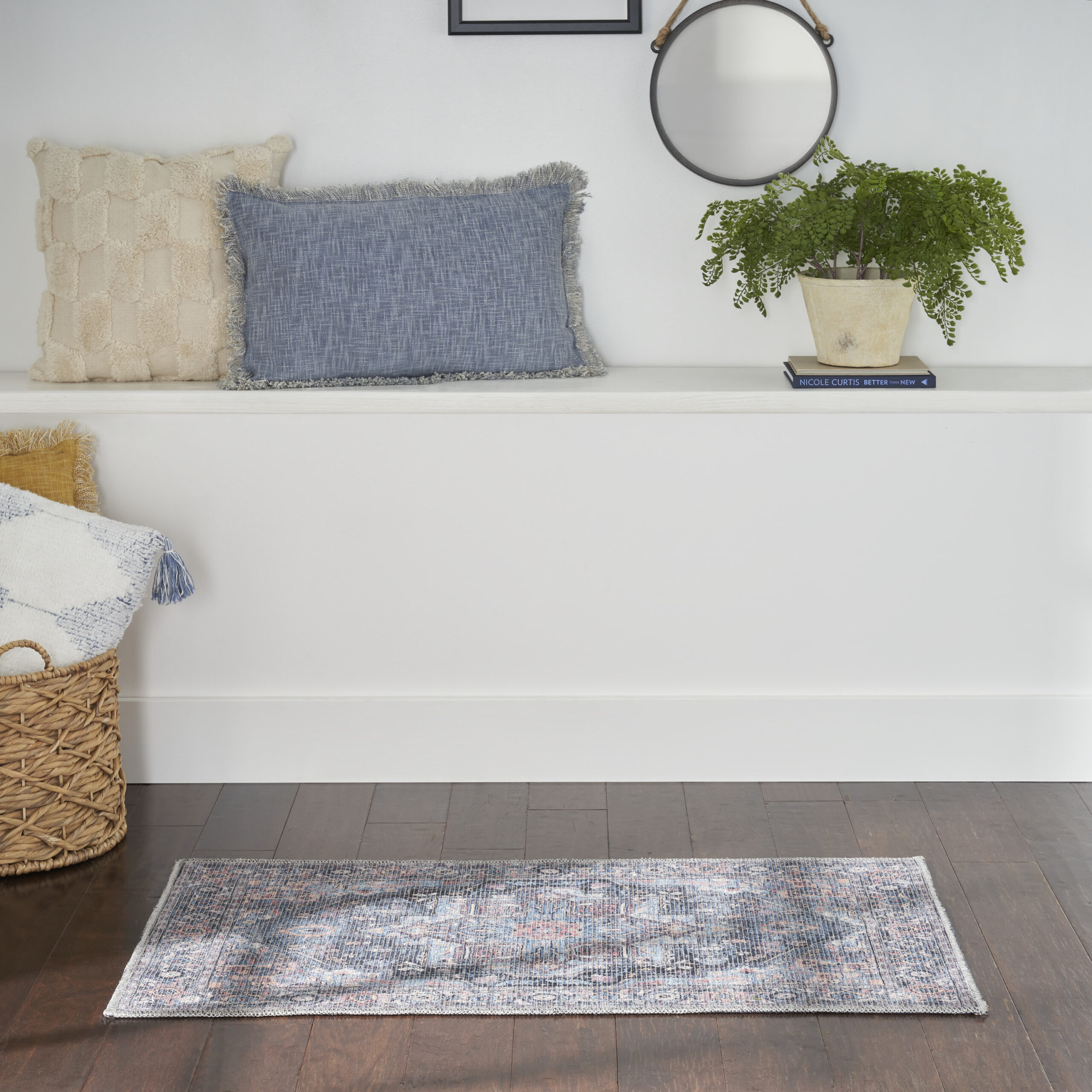 Nourison New Concept Washables SR101 Light Blue Multicolr Area Rug - Image 5