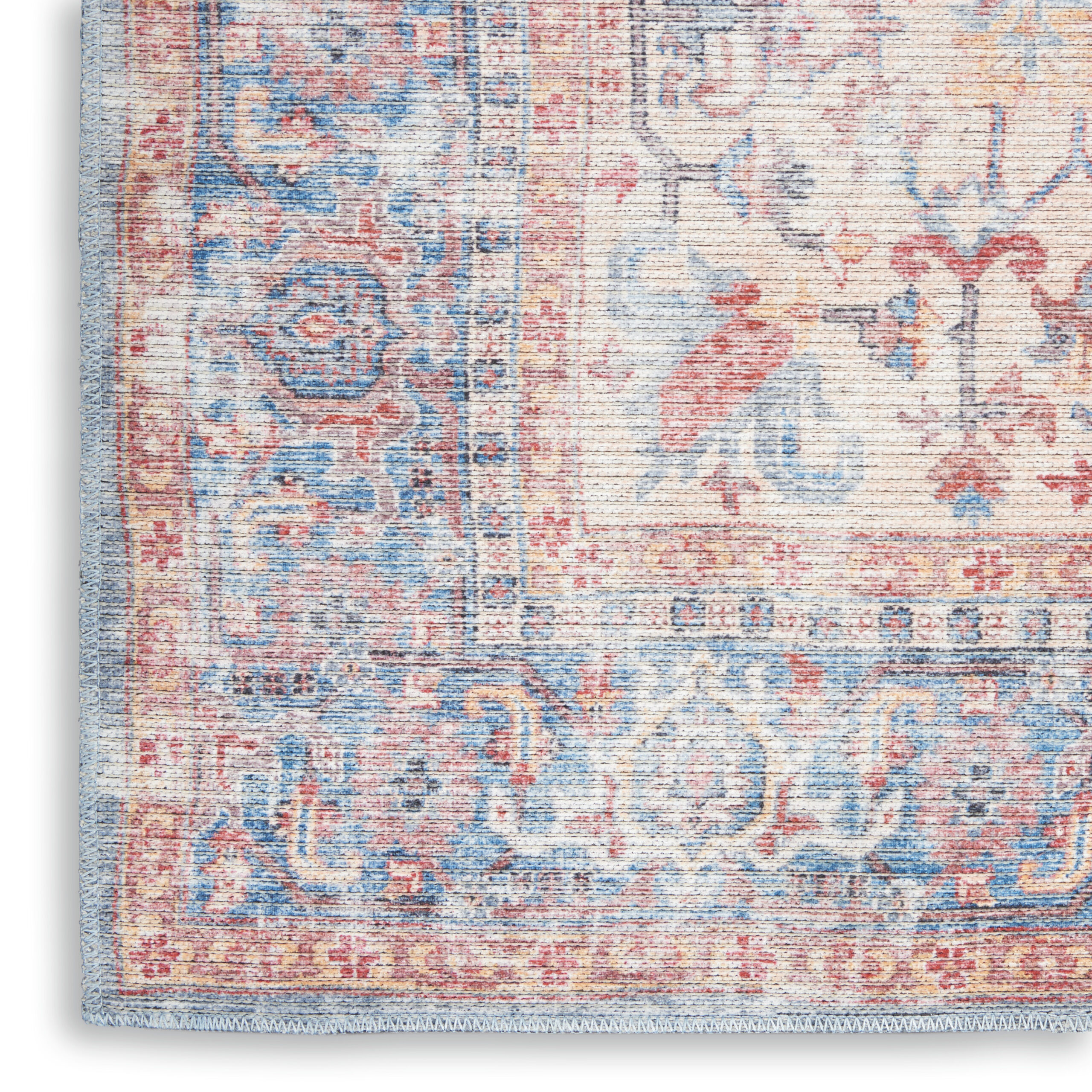 Nourison New Concept Washables SR104 Blue Multicolor Area Rug - Image 2