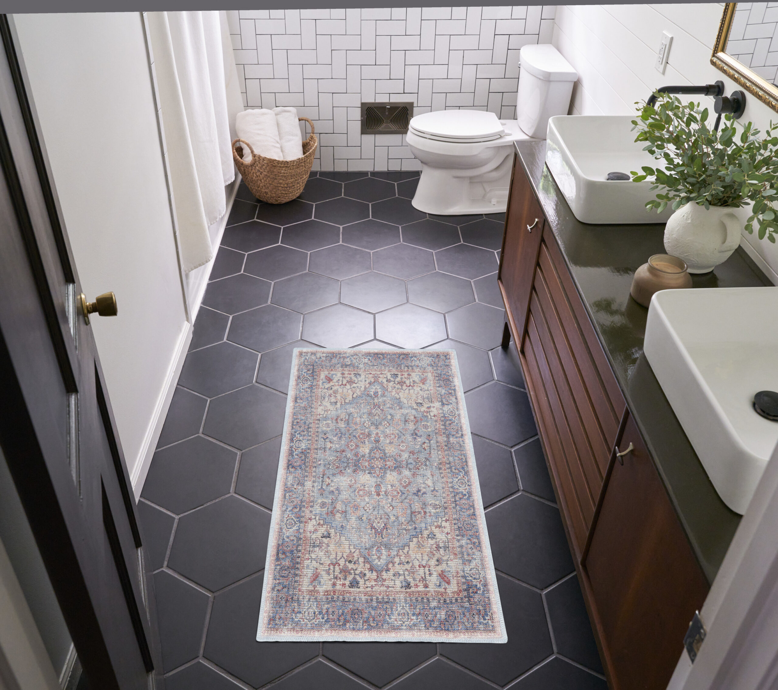Nourison New Concept Washables SR104 Blue Multicolor Area Rug - Image 6