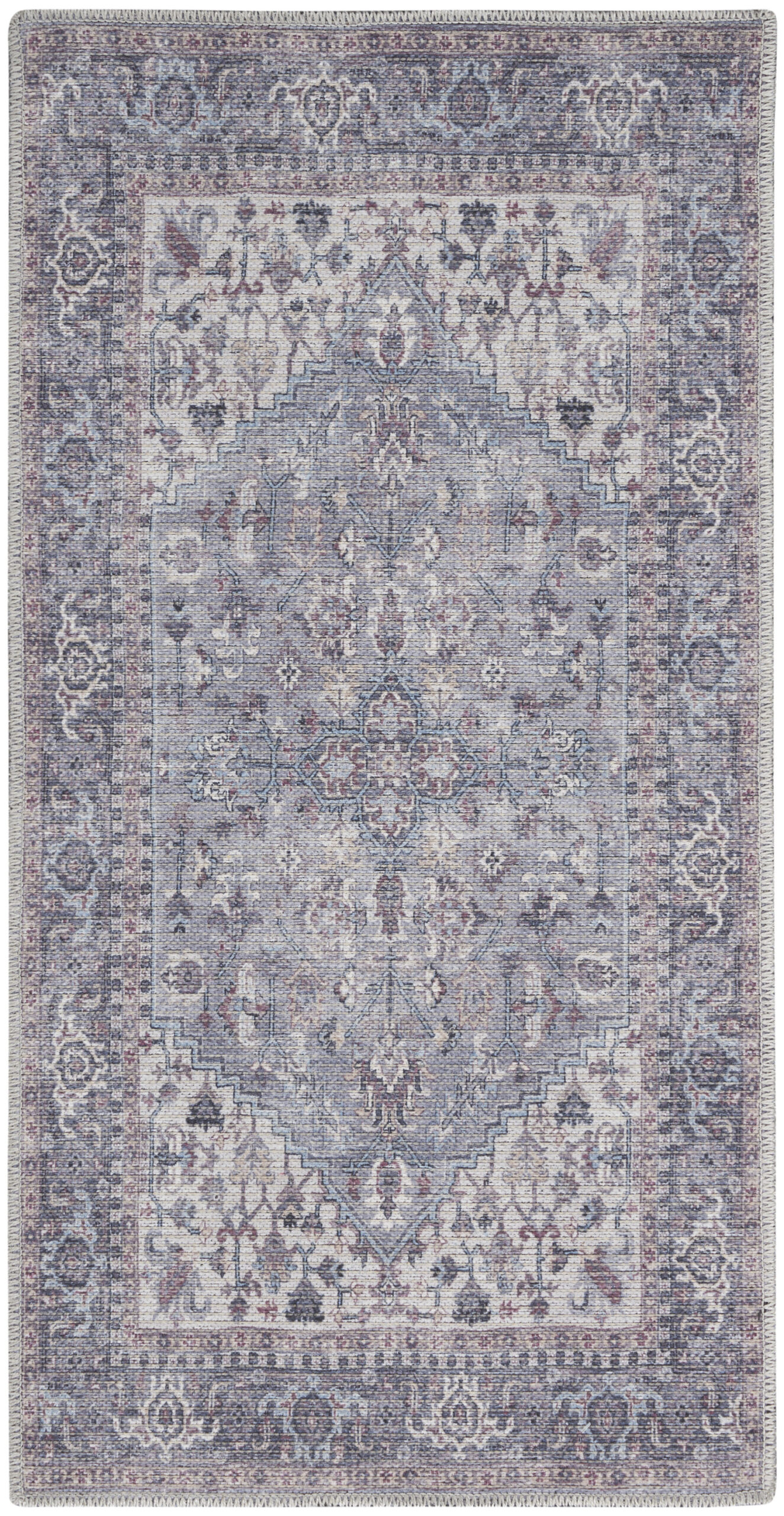 Nourison New Concept Washables SR104 Grey Area Rug