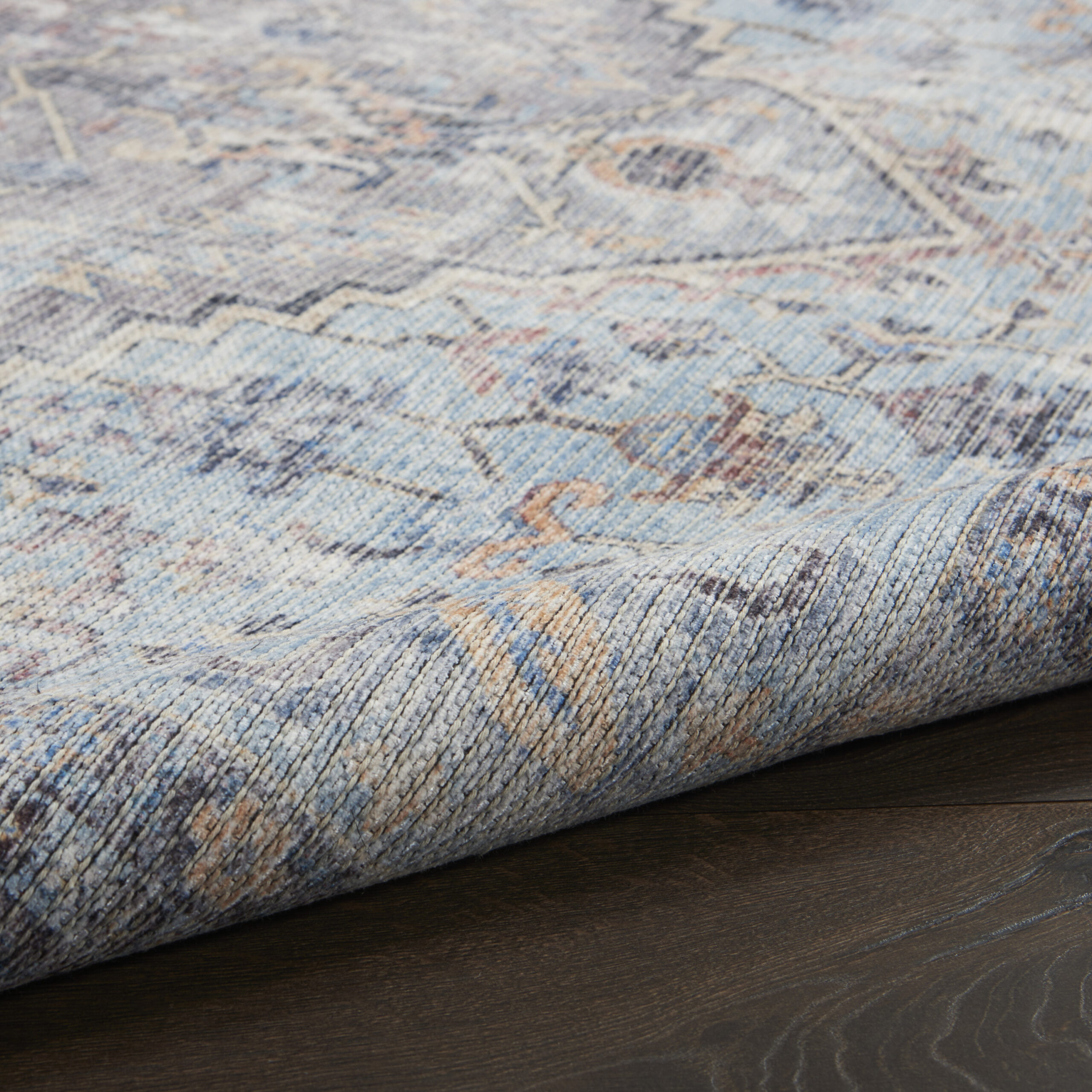 Nourison New Concept Washables SR104 Light Grey Blue Area Rug - Image 3