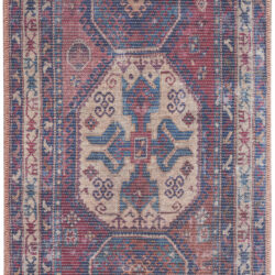 Nourison New Concept Washables SR105 Red Navy Area Rug