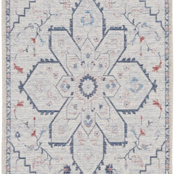 Nourison New Concept Washables SR110 Ivory Blue Area Rug