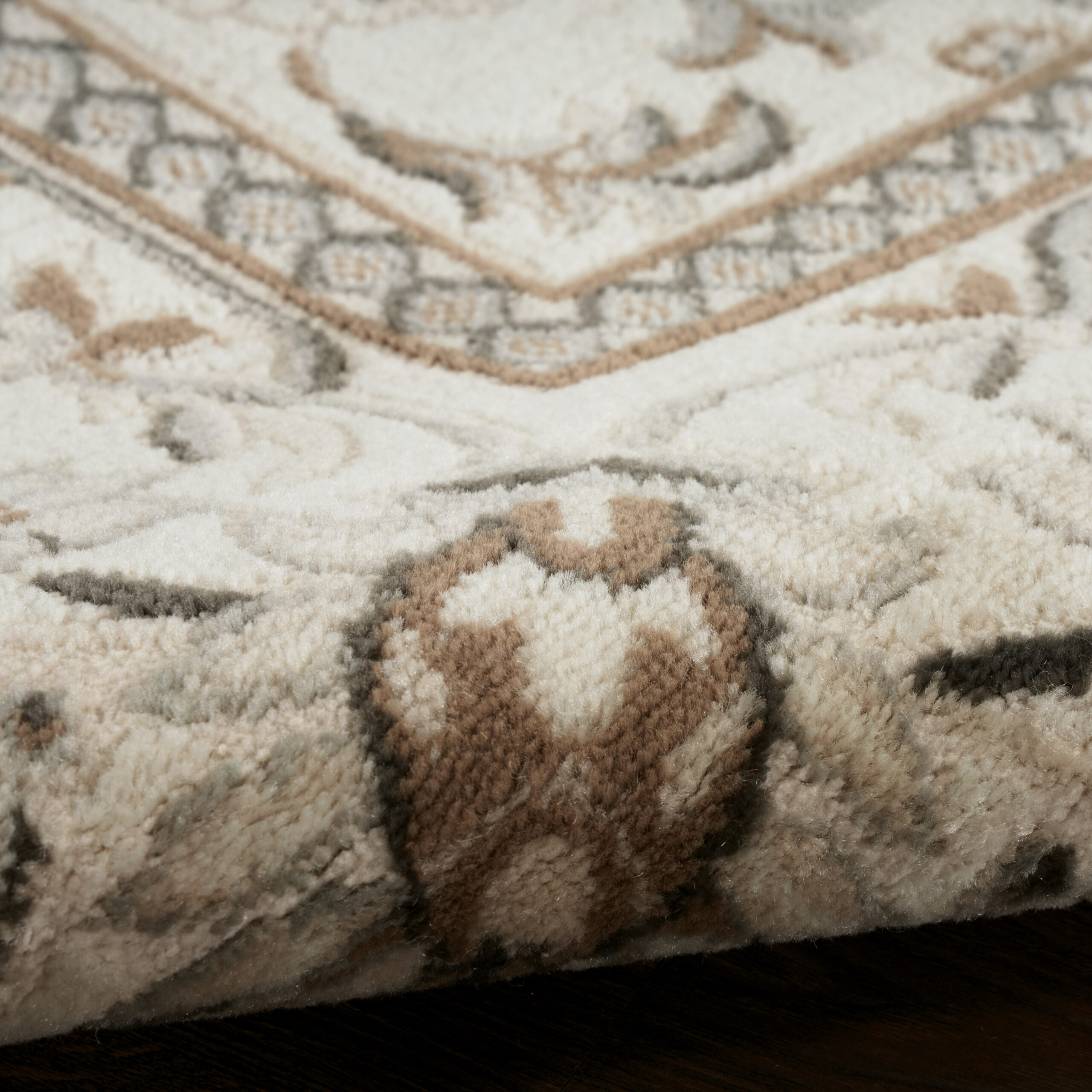 Nourison Serenity Home SRH02 Ivory Mocha Area Rug - Image 3