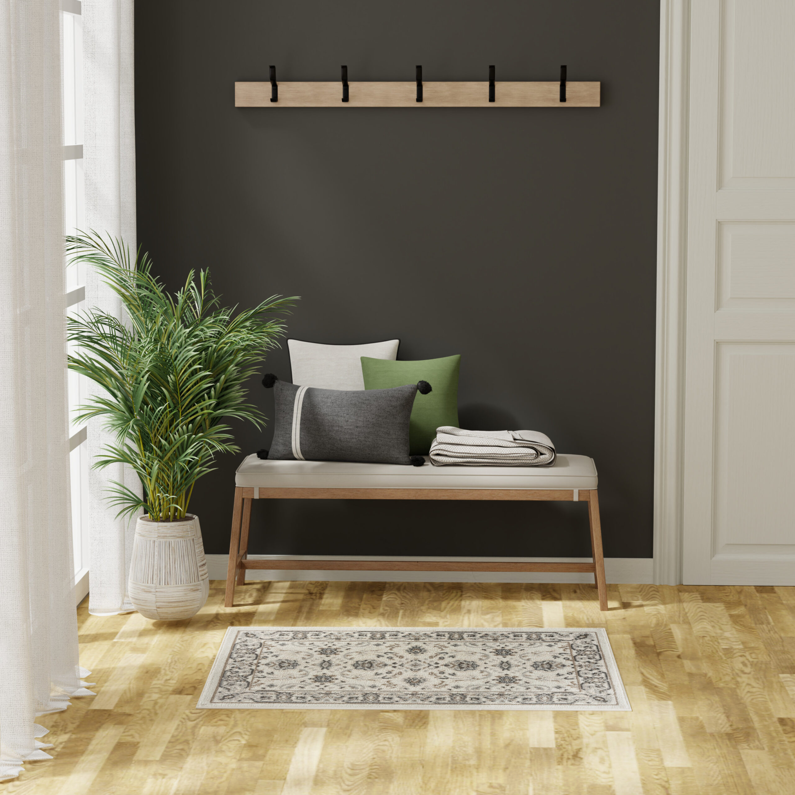 Nourison Serenity Home SRH02 Ivory Mocha Area Rug - Image 5