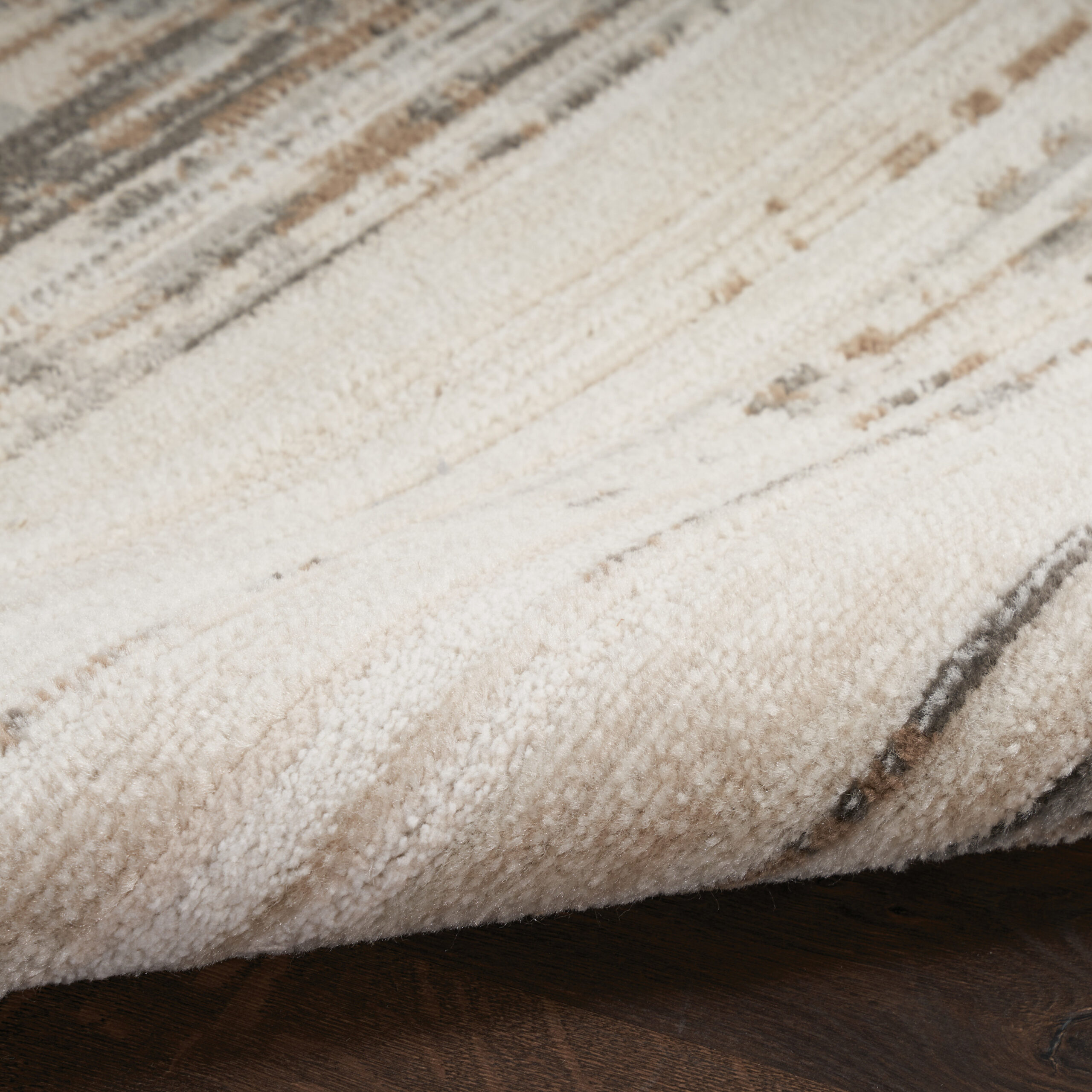 Nourison Serenity Home SRH03 Ivory Beige Area Rug - Image 3