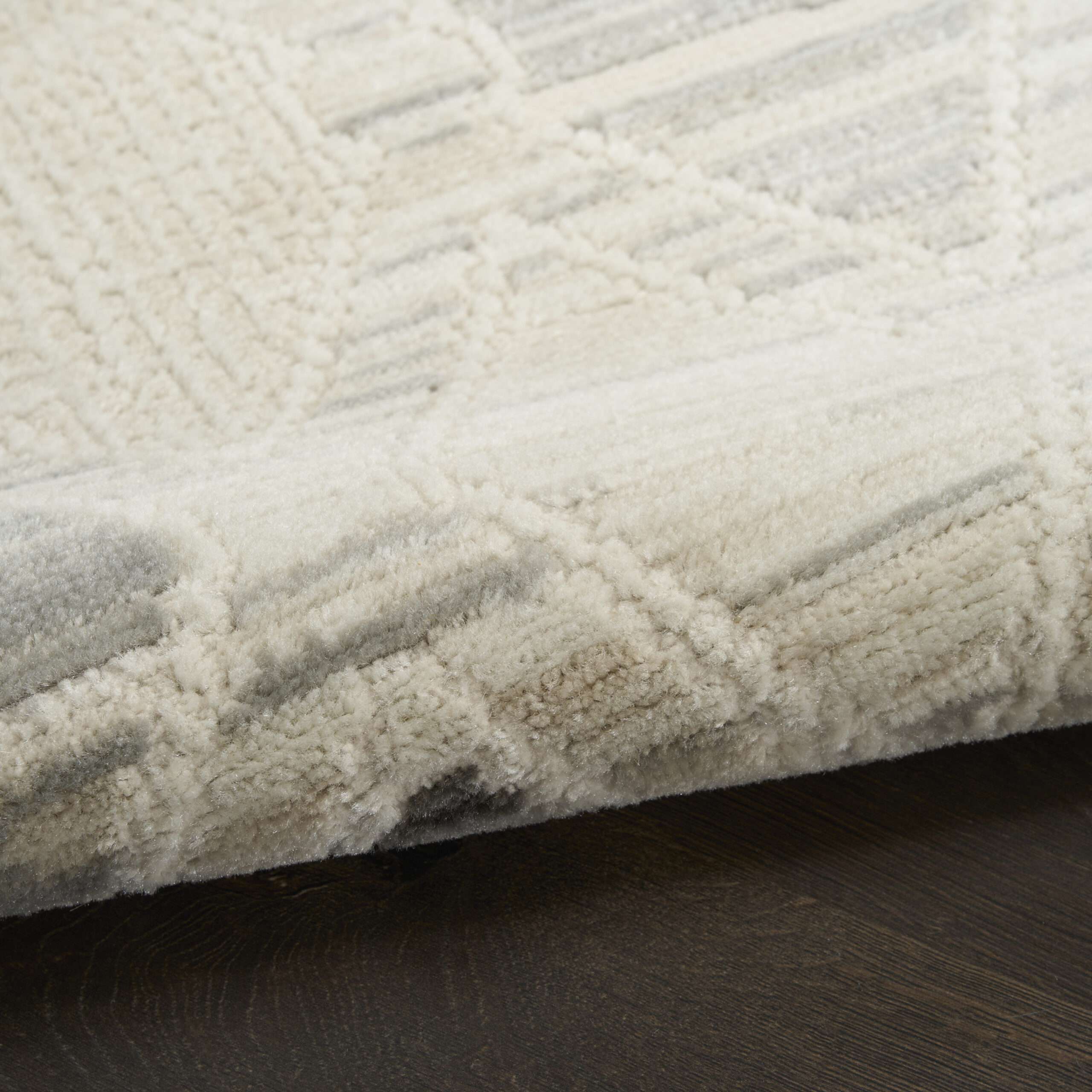 Nourison Serenity Home SRH08 Beige Grey Area Rug - Image 3