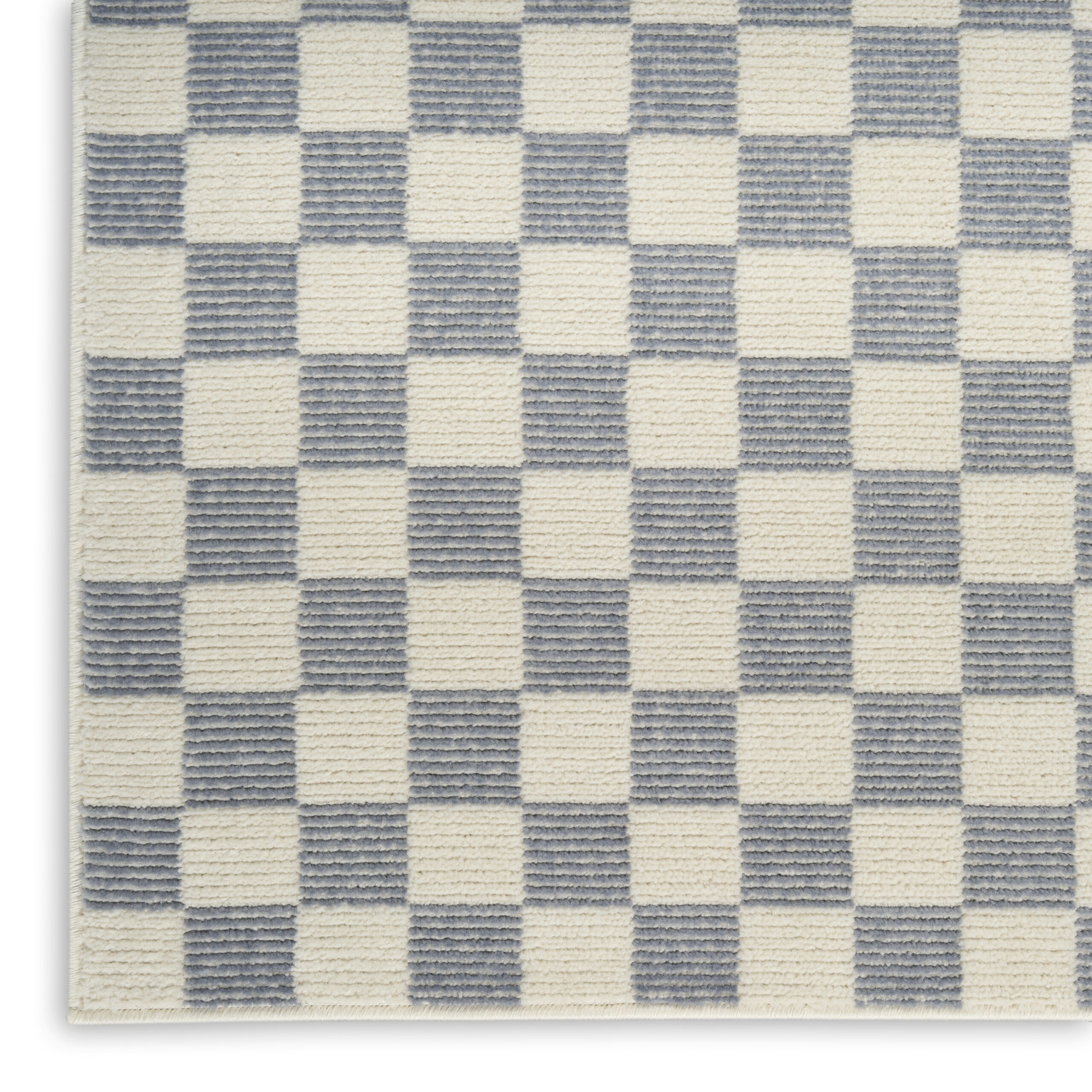 Nourison Serenity Home SRH10 Ivory Blue Area Rug - Image 2