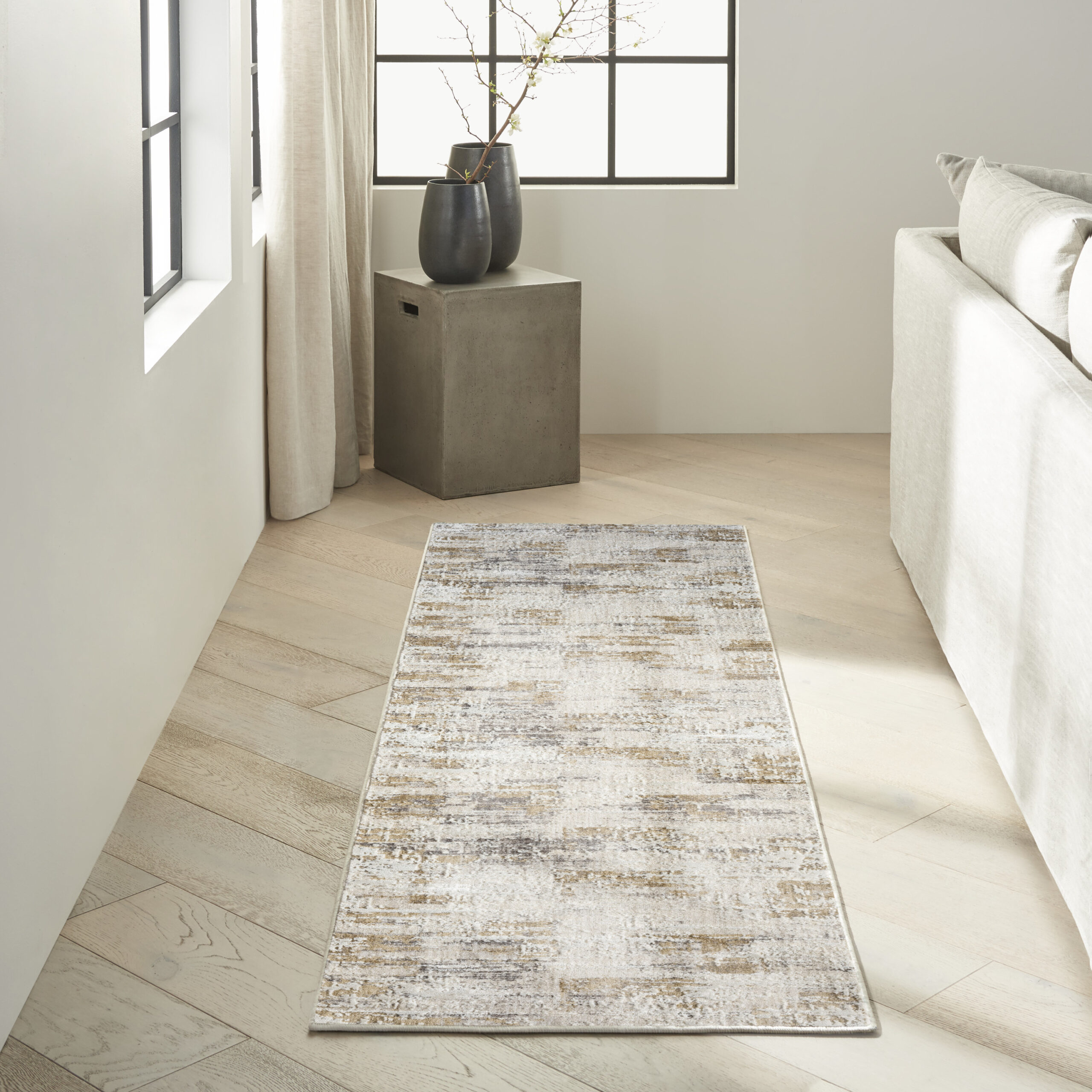 Calvin Klein CK078 Summit SUM01 Ivory Multicolor Area Rug - Image 5