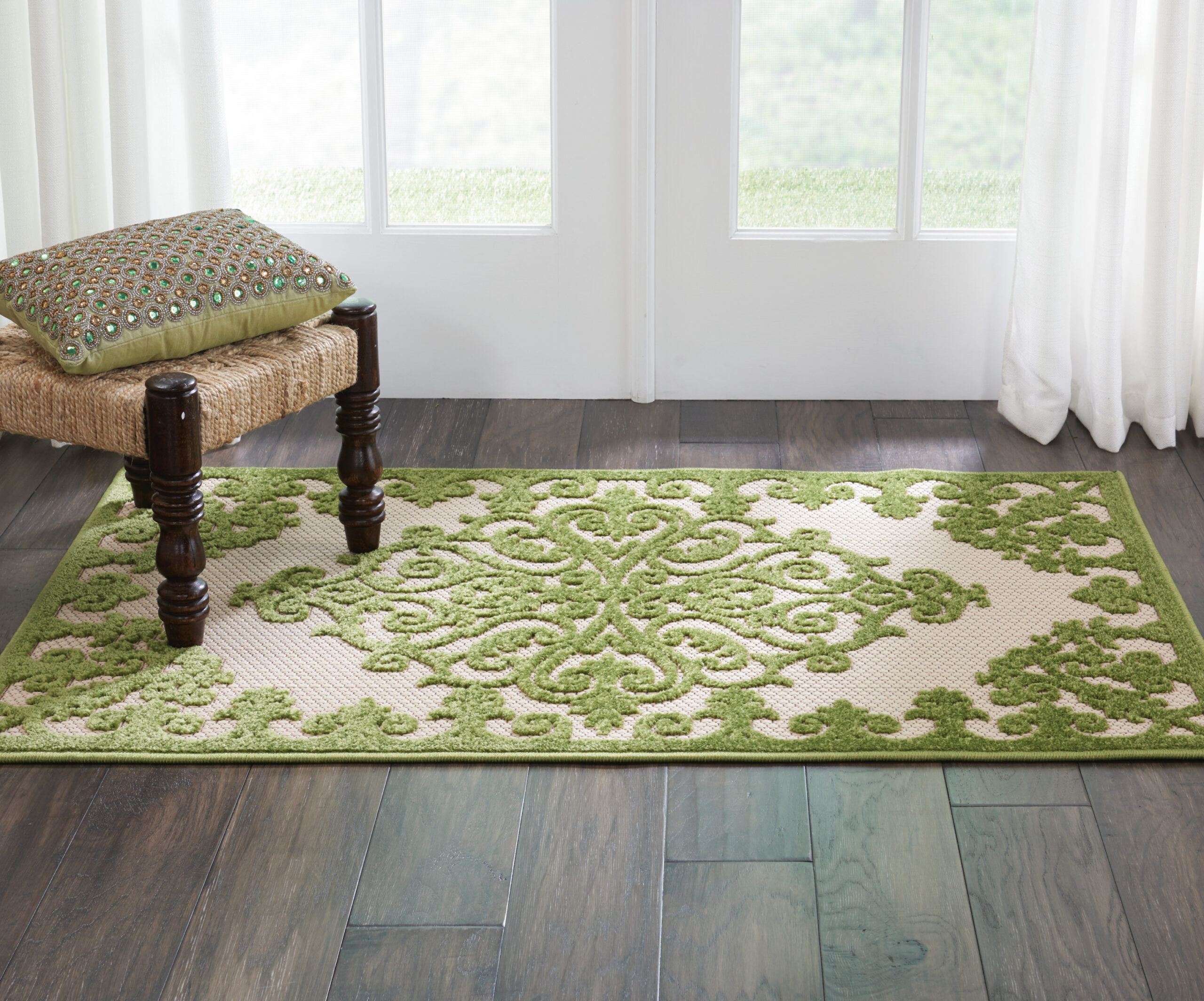 Nourison Aloha ALH12 Green Area Rug - Image 5