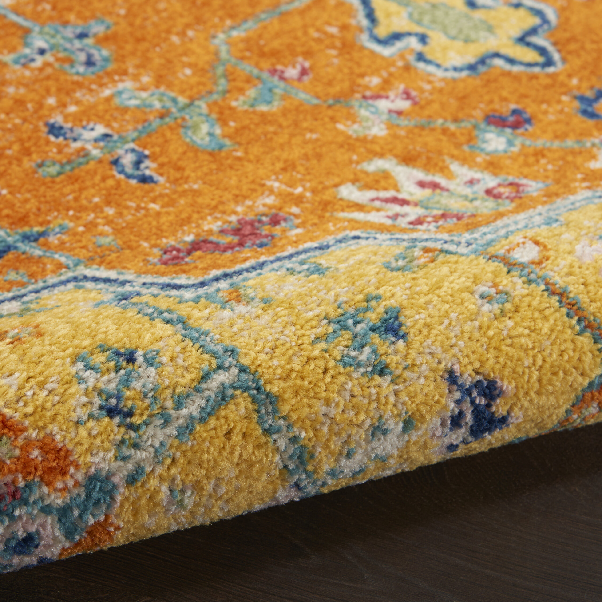 Nourison Allur ALR01 Orange Multicolor Area Rug - Image 3