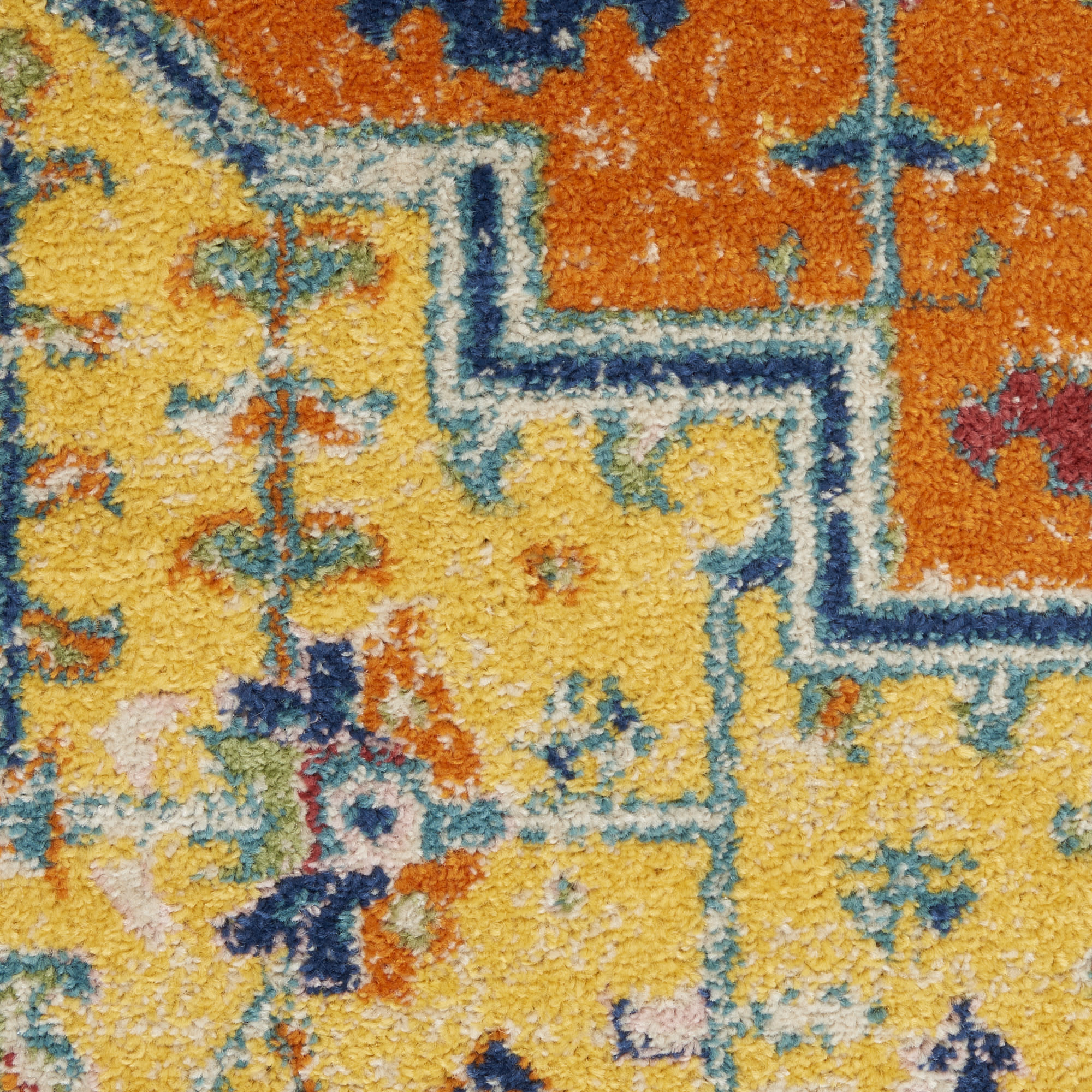 Nourison Allur ALR01 Orange Multicolor Area Rug - Image 4