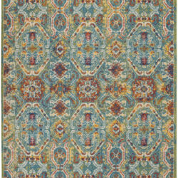 Nourison Allur ALR05 Turquoise Multicolor Area Rug