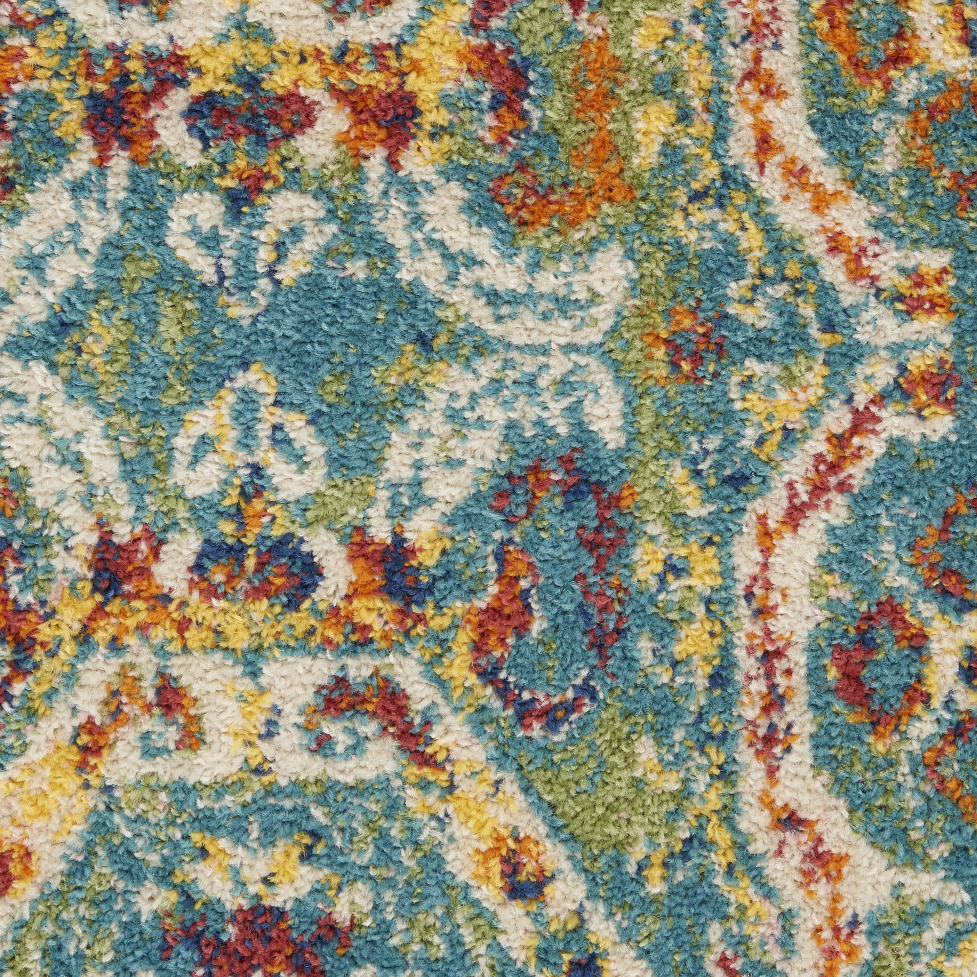 Nourison Allur ALR05 Turquoise Multicolor Area Rug - Image 4