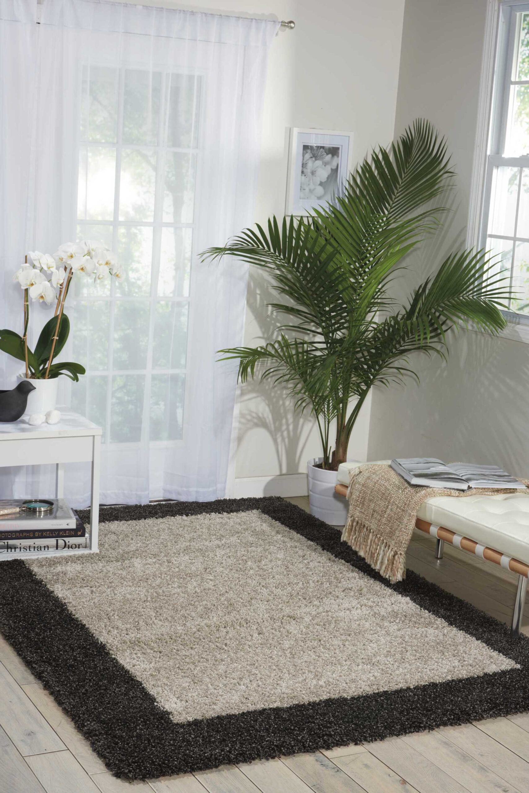 Nourison Amore AMOR5 Silver Charcoal Area Rug - Image 3